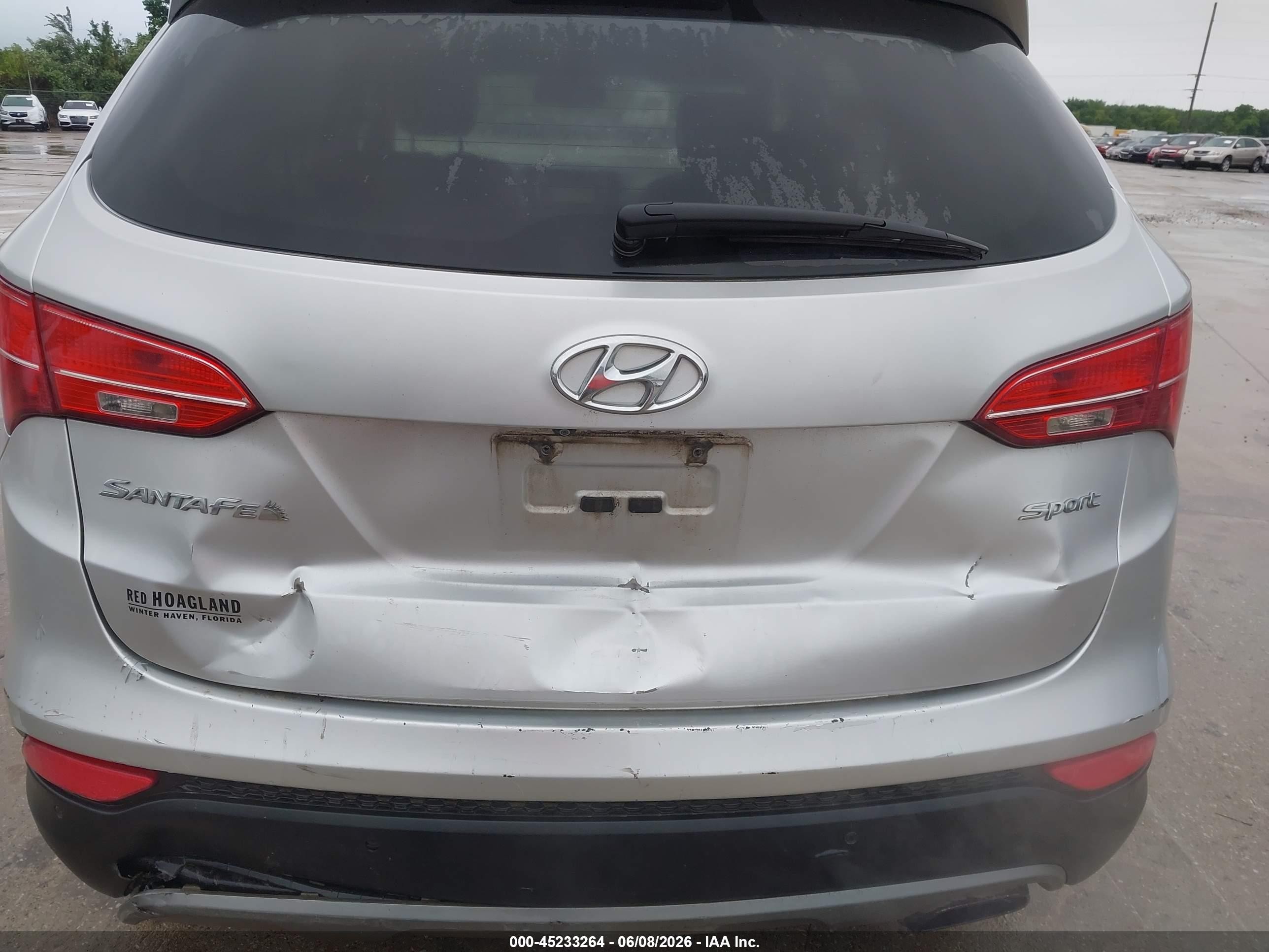 2014 Hyundai Santa Fe Sport 2.4l Silver vin: 5XYZU3LBXEG226364