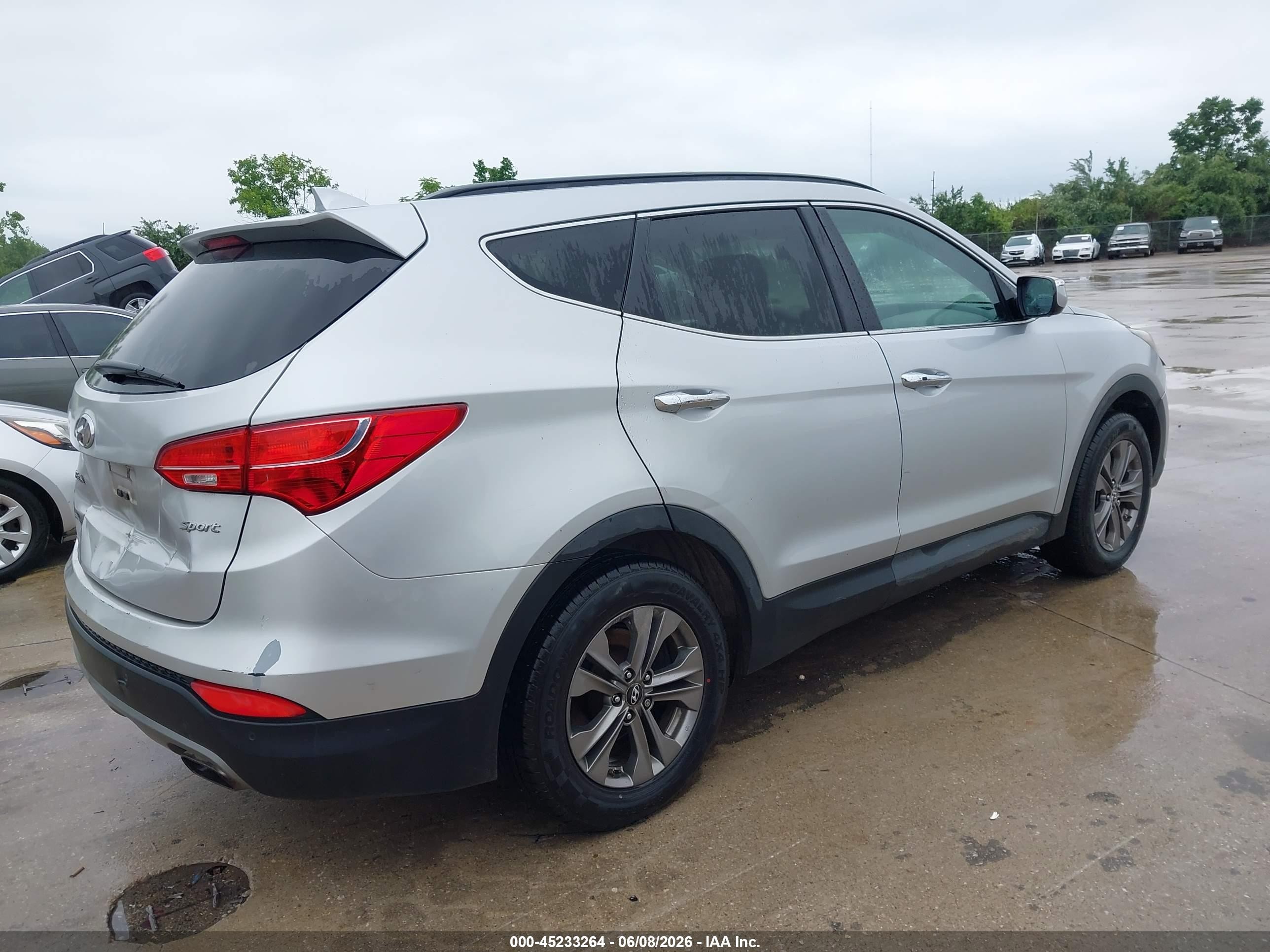 2014 Hyundai Santa Fe Sport 2.4l Silver vin: 5XYZU3LBXEG226364