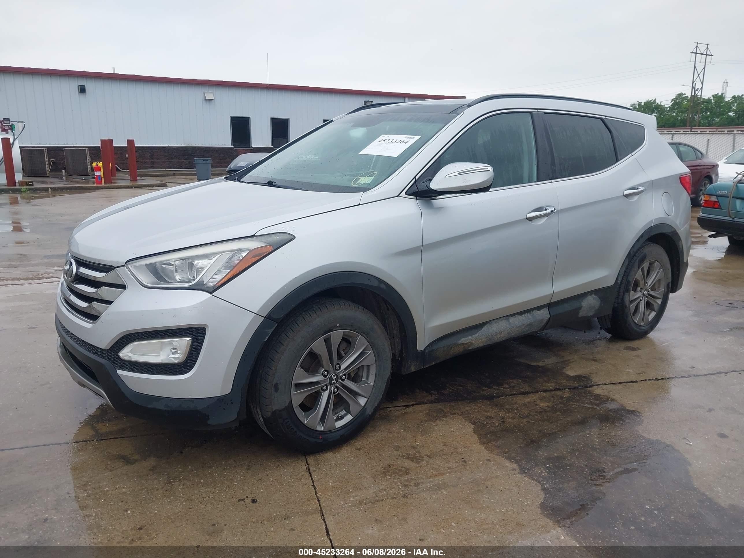 2014 Hyundai Santa Fe Sport 2.4l Silver vin: 5XYZU3LBXEG226364