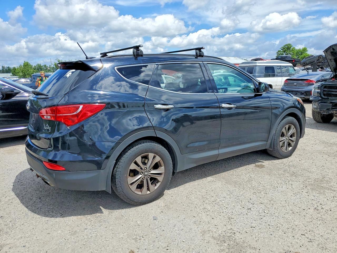 2014 Hyundai Santa Fe Sport 2.4l Black vin: 5XYZU3LBXEG228986
