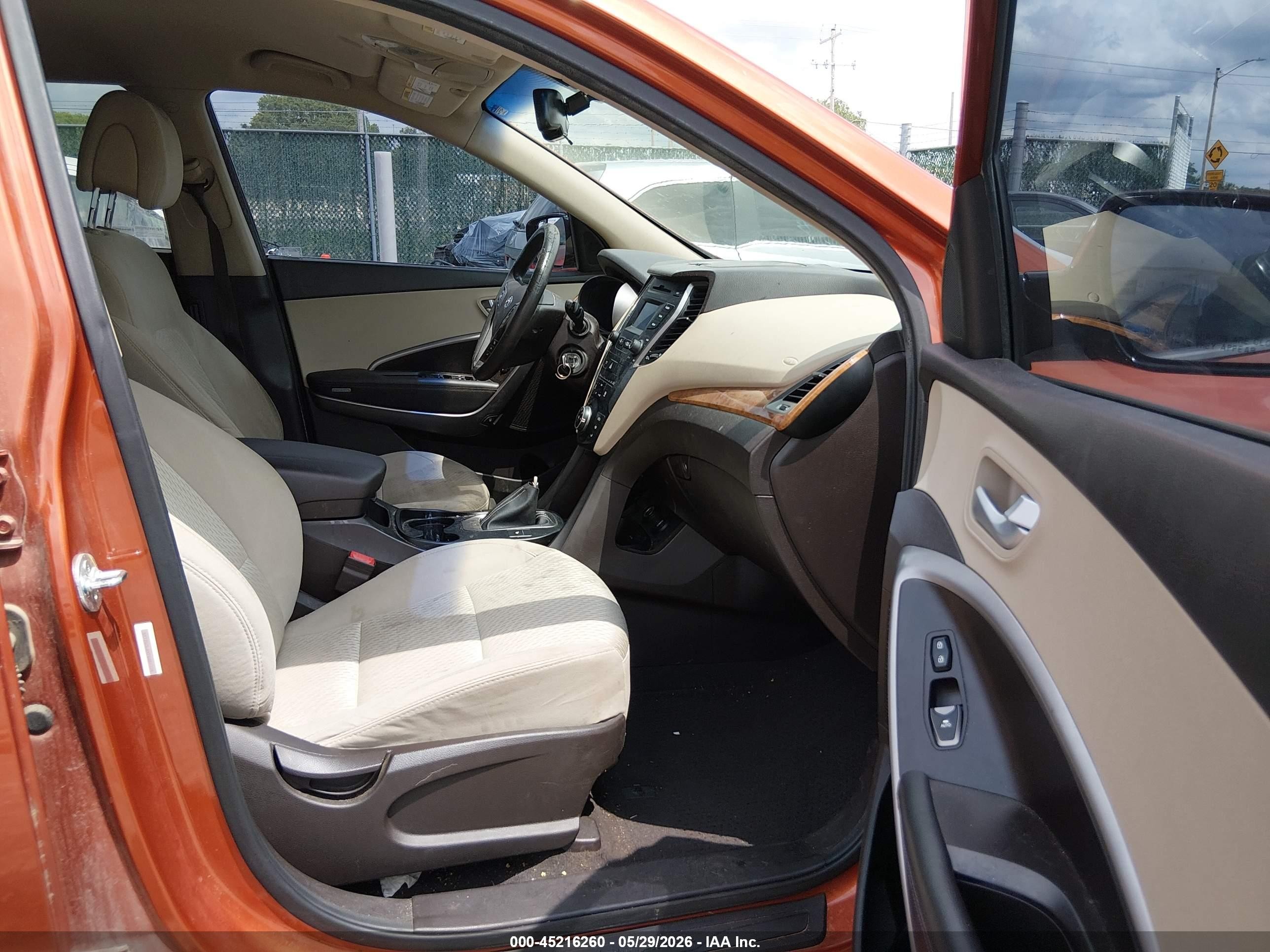 2015 Hyundai Santa Fe Sport 2.4l Orange vin: 5XYZU3LBXFG281334