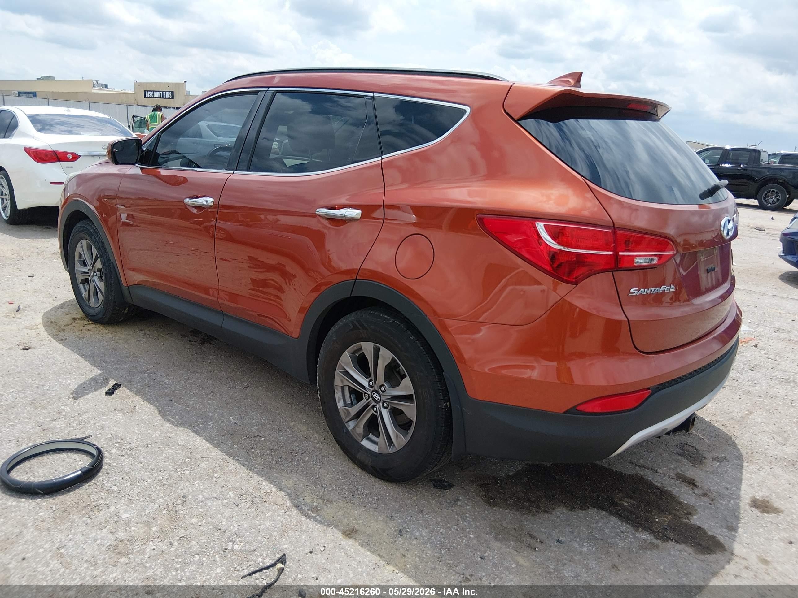 2015 Hyundai Santa Fe Sport 2.4l Orange vin: 5XYZU3LBXFG281334