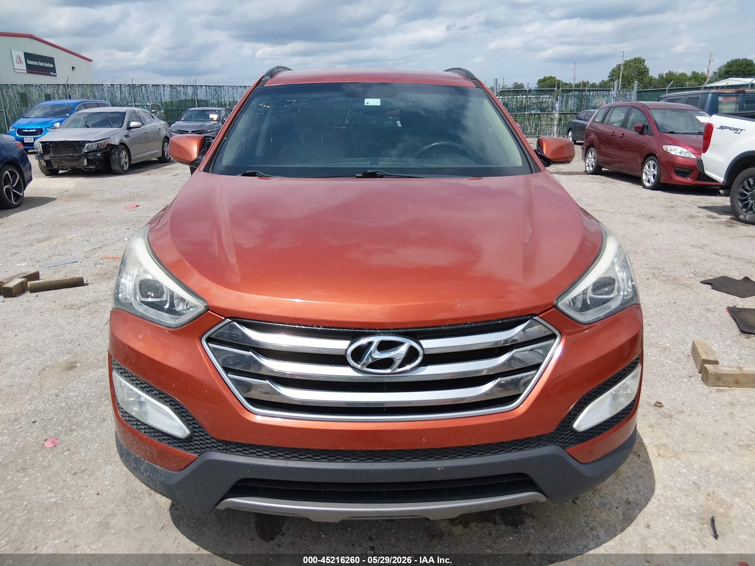 2015 Hyundai Santa Fe Sport 2.4l Orange vin: 5XYZU3LBXFG281334