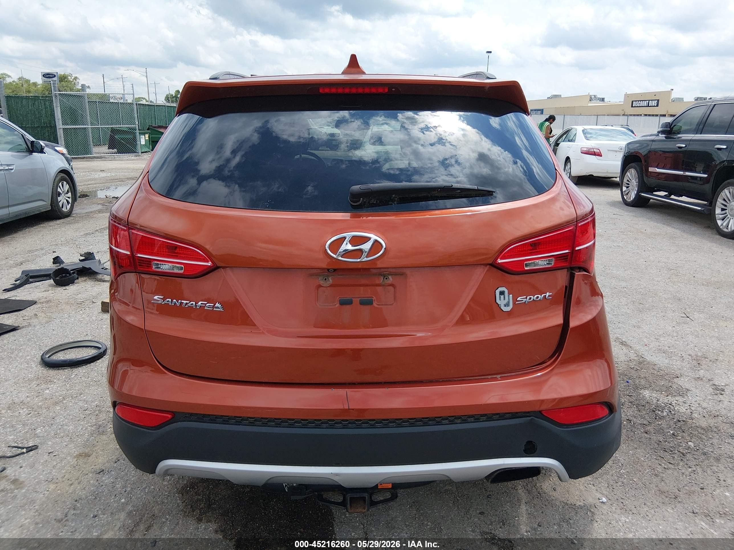 2015 Hyundai Santa Fe Sport 2.4l Orange vin: 5XYZU3LBXFG281334