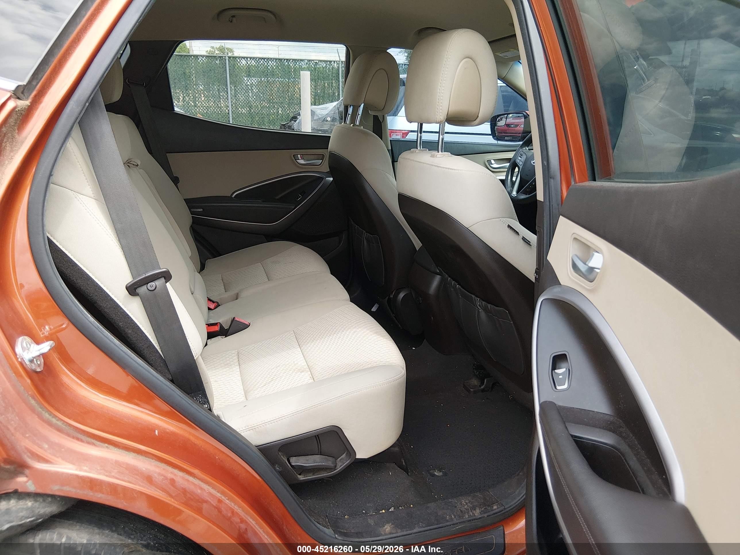 2015 Hyundai Santa Fe Sport 2.4l Orange vin: 5XYZU3LBXFG281334