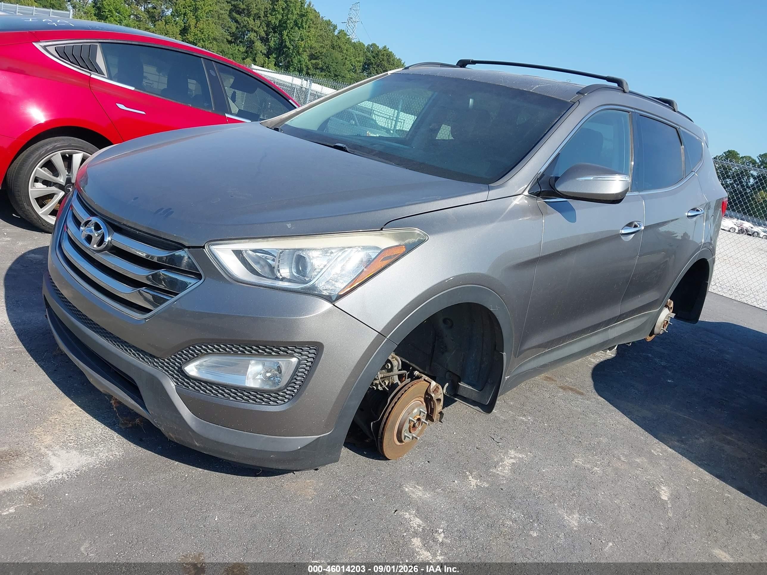 2015 Hyundai Santa Fe Sport 2.4l Gray vin: 5XYZU3LBXFG283214