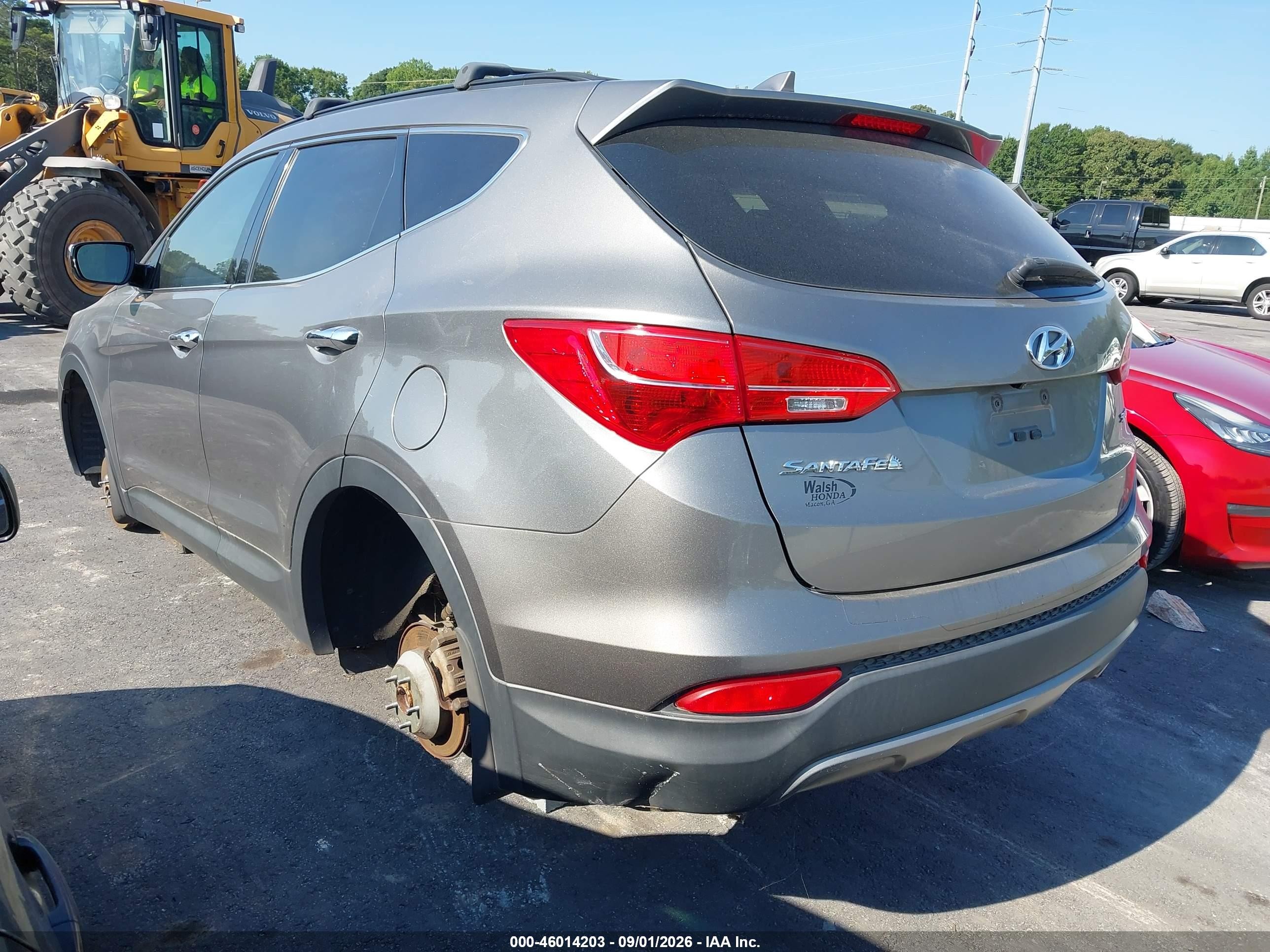 2015 Hyundai Santa Fe Sport 2.4l Gray vin: 5XYZU3LBXFG283214