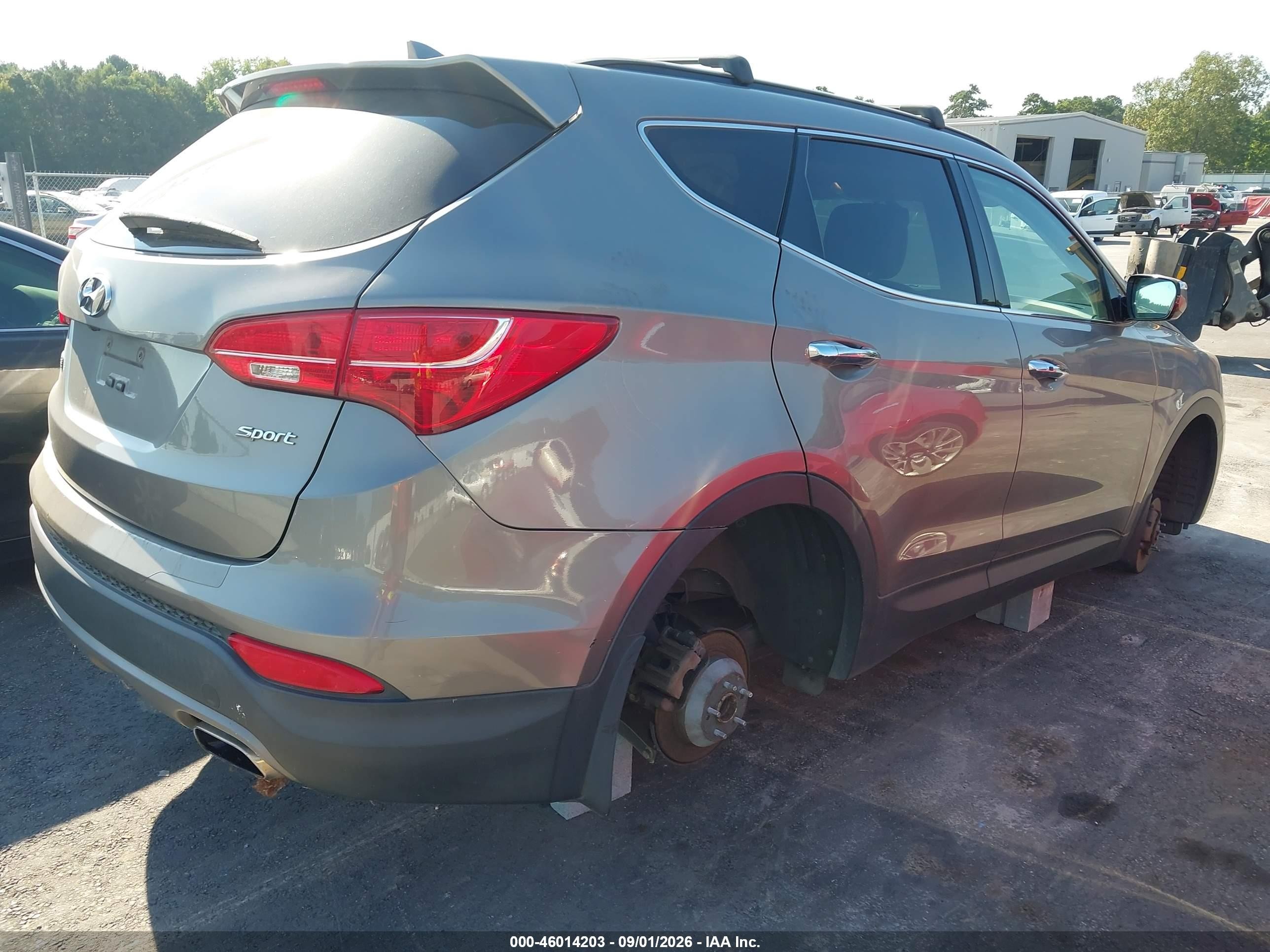 2015 Hyundai Santa Fe Sport 2.4l Gray vin: 5XYZU3LBXFG283214