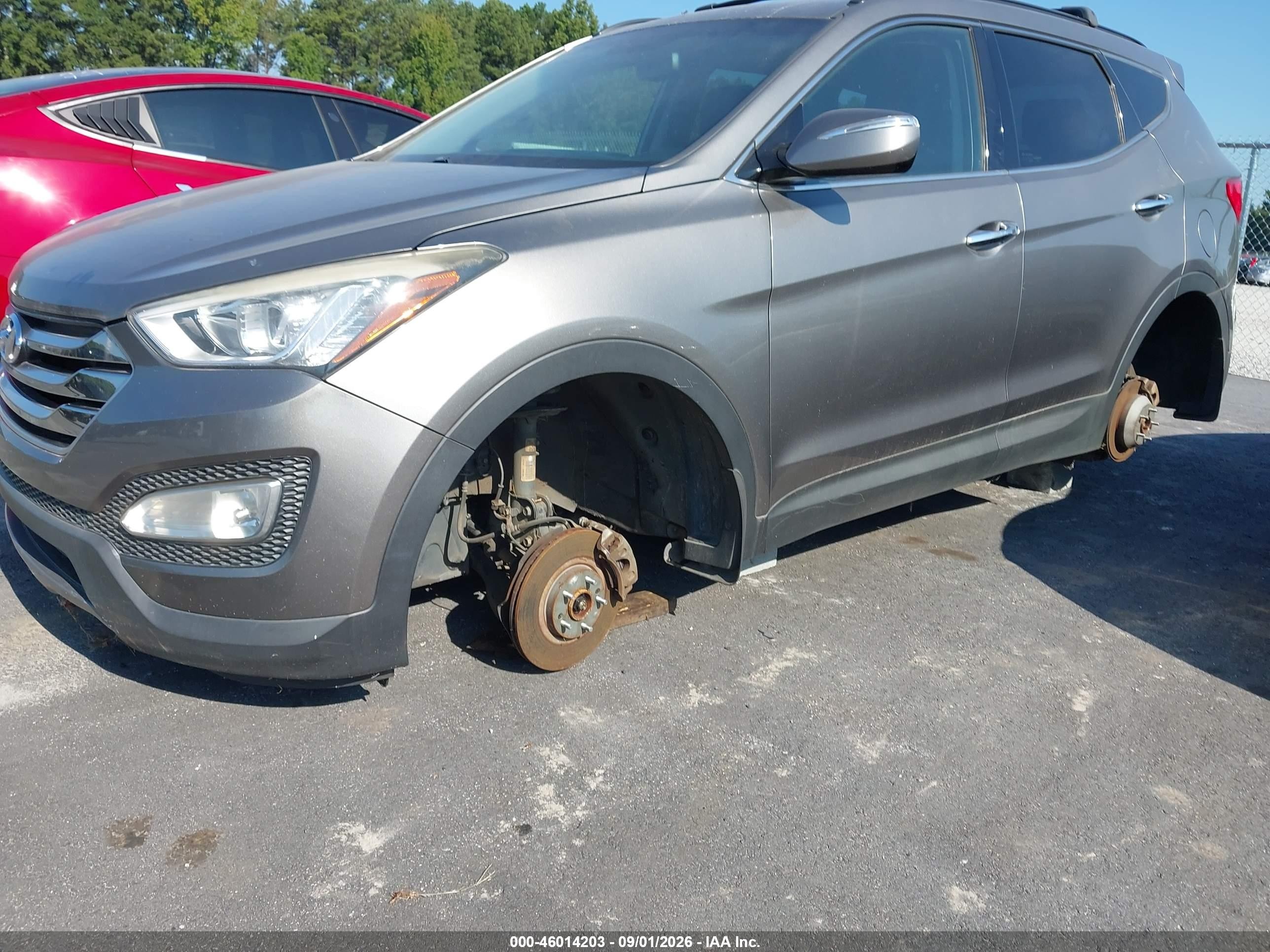 2015 Hyundai Santa Fe Sport 2.4l Gray vin: 5XYZU3LBXFG283214