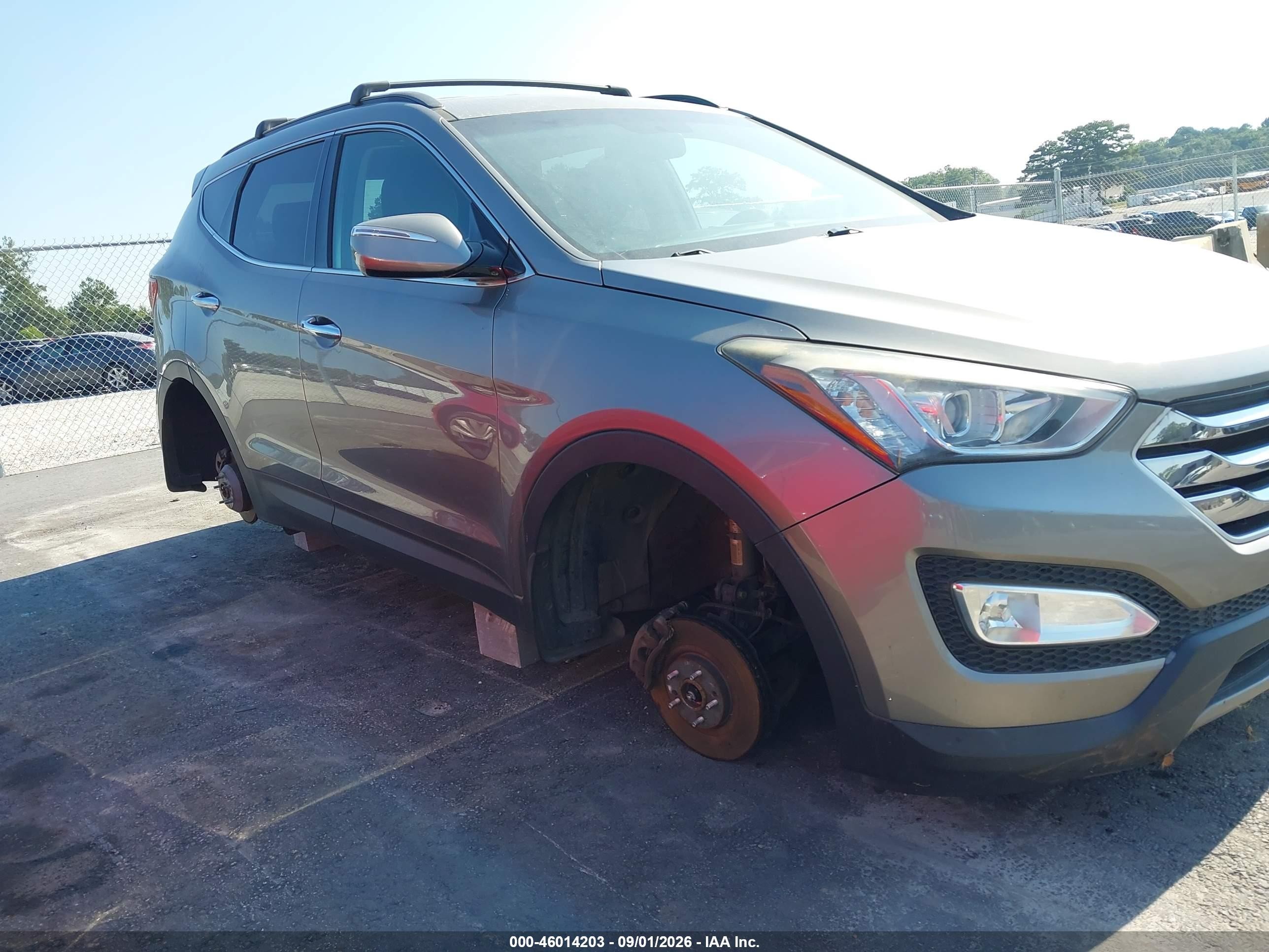 2015 Hyundai Santa Fe Sport 2.4l Gray vin: 5XYZU3LBXFG283214