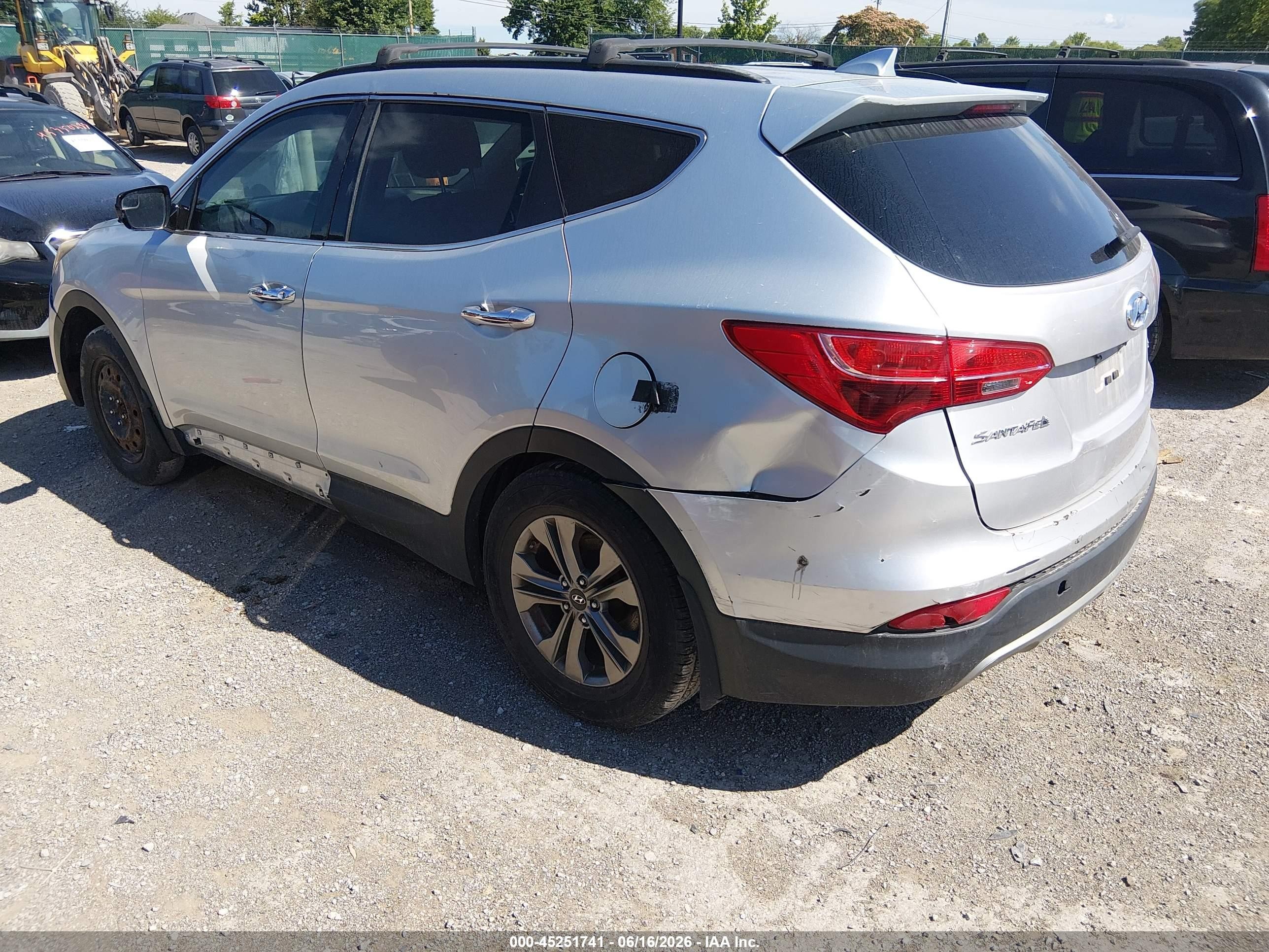2015 Hyundai Santa Fe Sport 2.4l Gray vin: 5XYZU3LBXFG297050