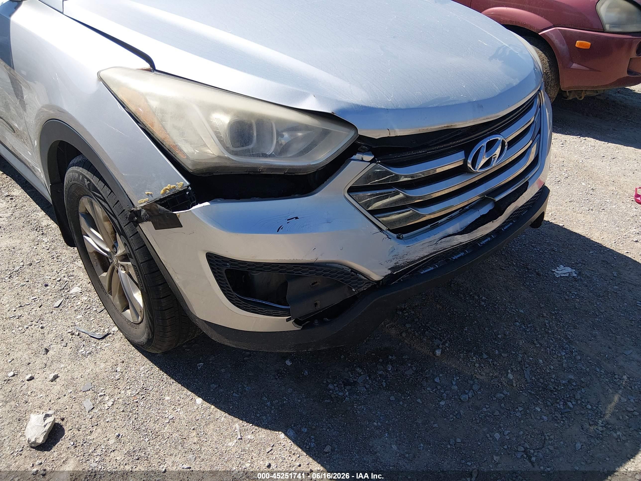 2015 Hyundai Santa Fe Sport 2.4l Gray vin: 5XYZU3LBXFG297050