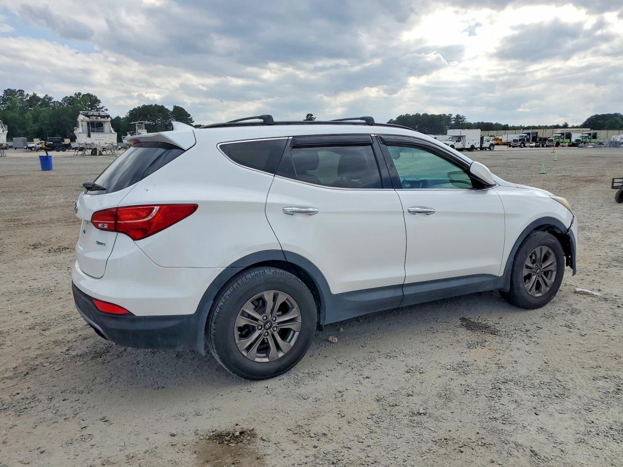 2015 Hyundai Santa Fe Sport 2.4l White vin: 5XYZU3LBXFG305101