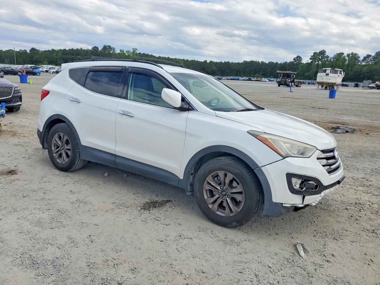 2015 Hyundai Santa Fe Sport 2.4l White vin: 5XYZU3LBXFG305101