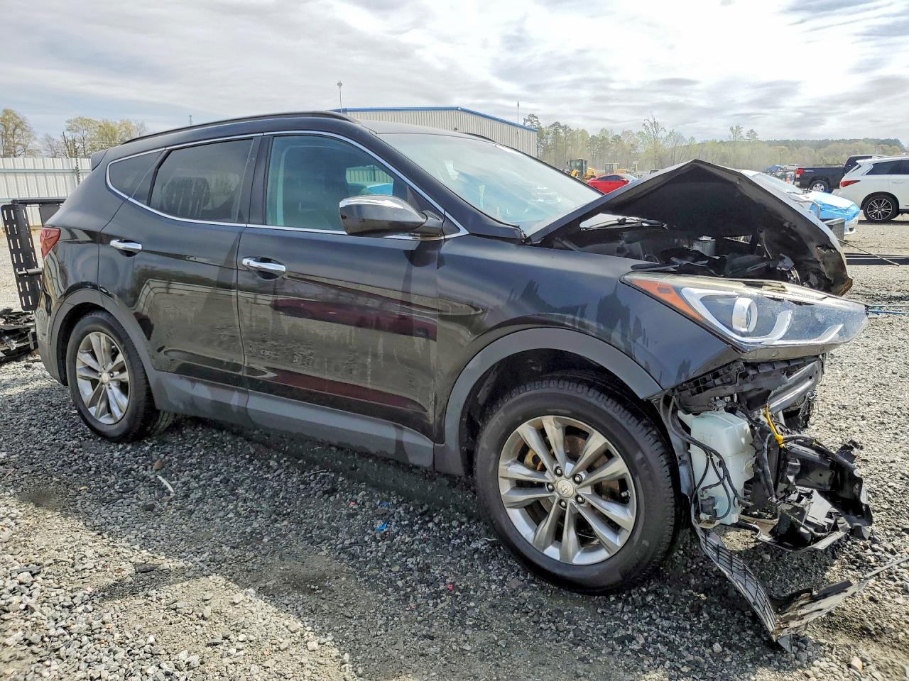 2017 Hyundai Santa Fe Sport 2.0t Черный vin: 5XYZU4LA3HG447032