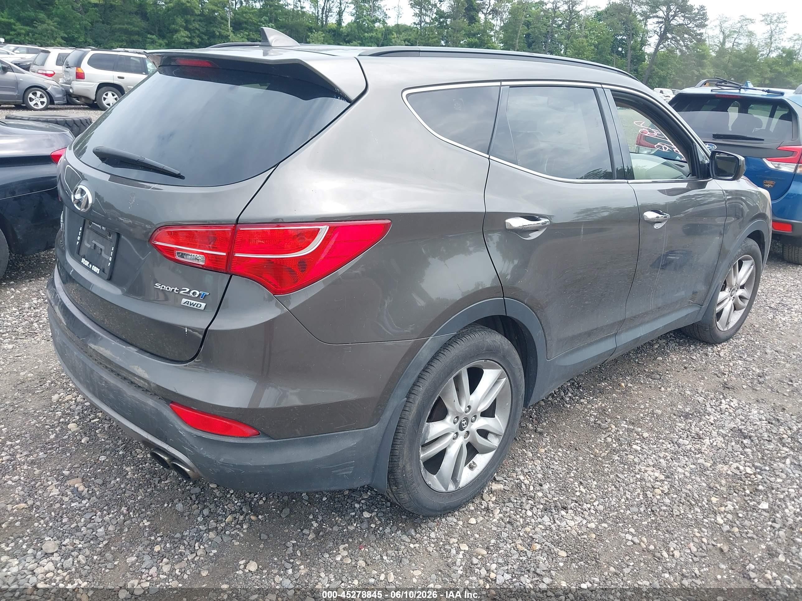 2013 Hyundai Santa Fe Sport 2.0t Brown vin: 5XYZUDLA0DG086370