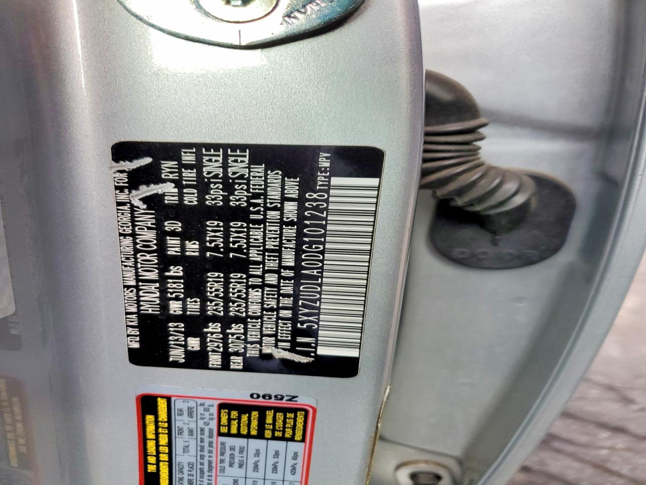 2013 Hyundai Santa Fe Sport 2.0t Silver vin: 5XYZUDLA0DG101238