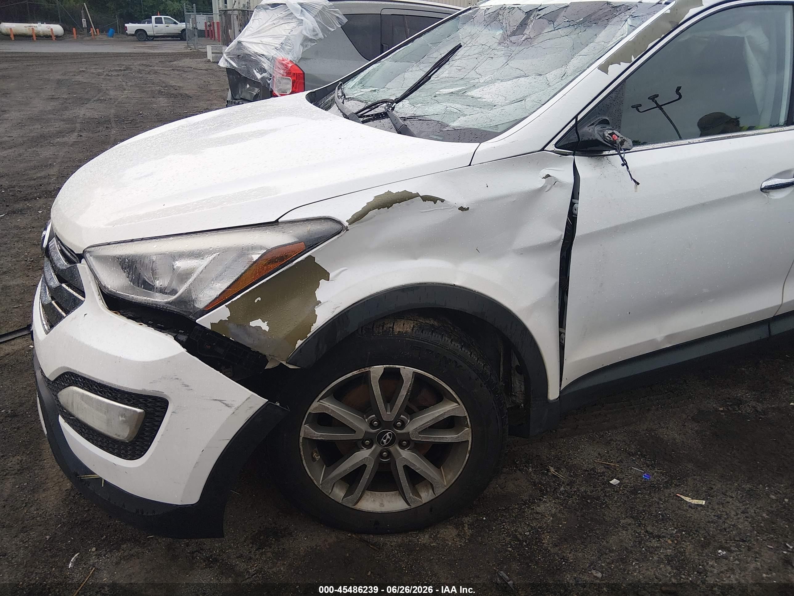 2014 Hyundai Santa Fe Sport 2.0l Turbo White vin: 5XYZUDLA0EG221946