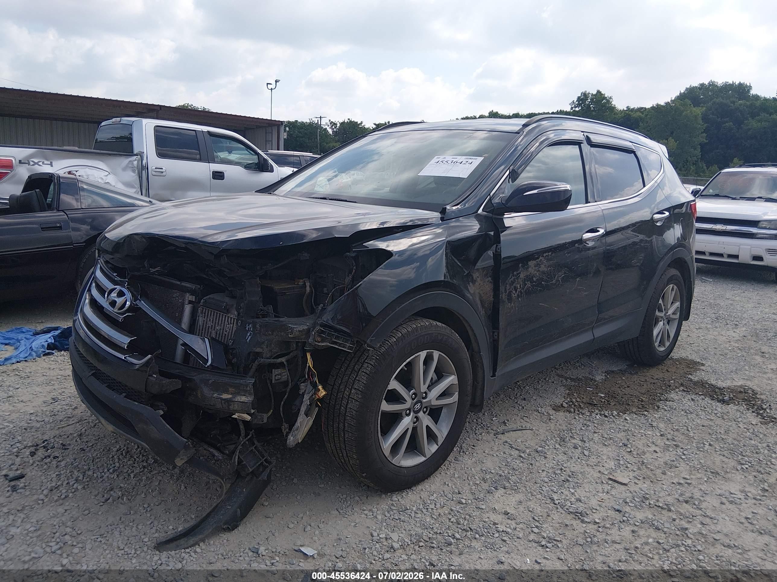 2015 Hyundai Santa Fe Sport 2.0l Turbo Черный vin: 5XYZUDLA0FG265205