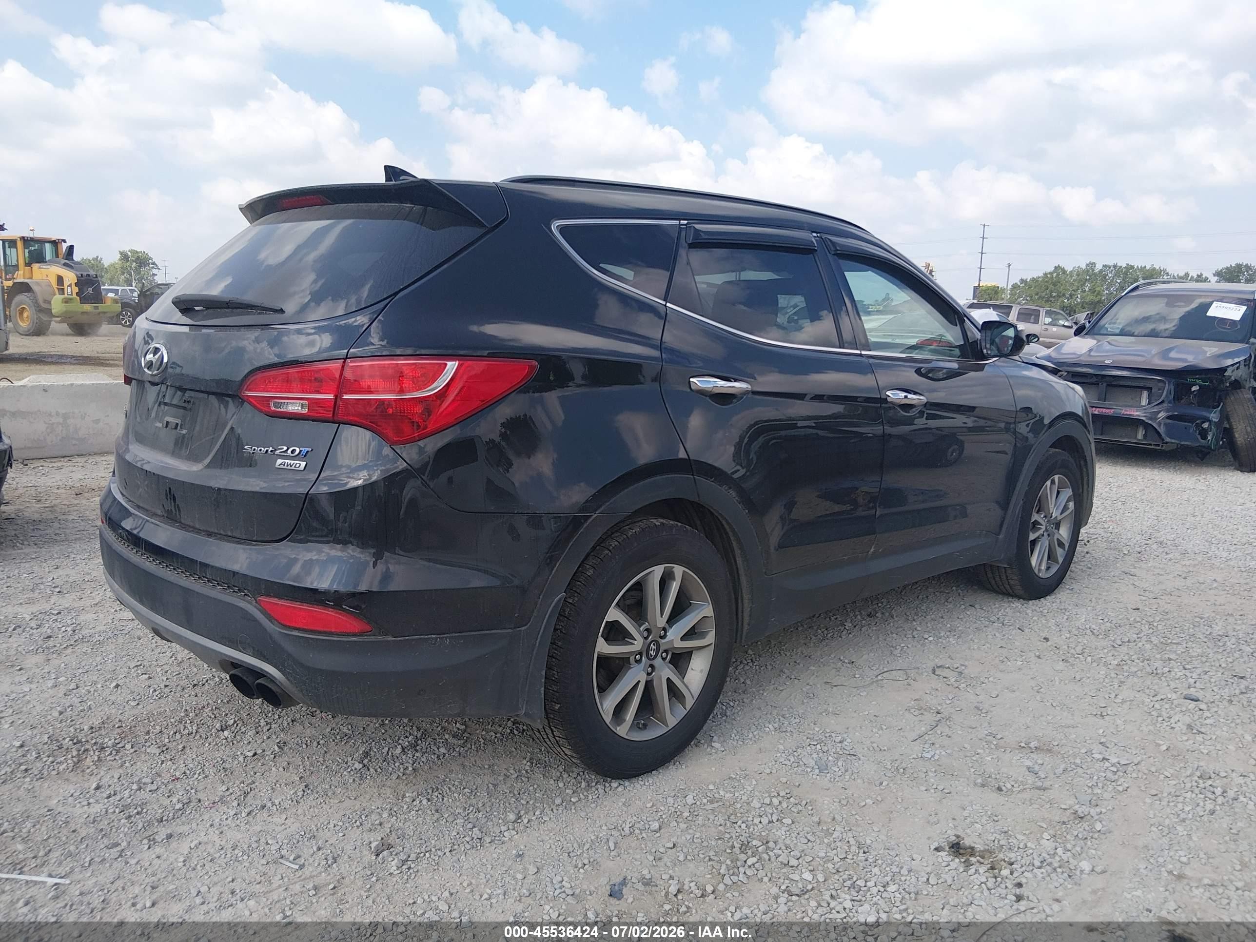 2015 Hyundai Santa Fe Sport 2.0l Turbo Черный vin: 5XYZUDLA0FG265205