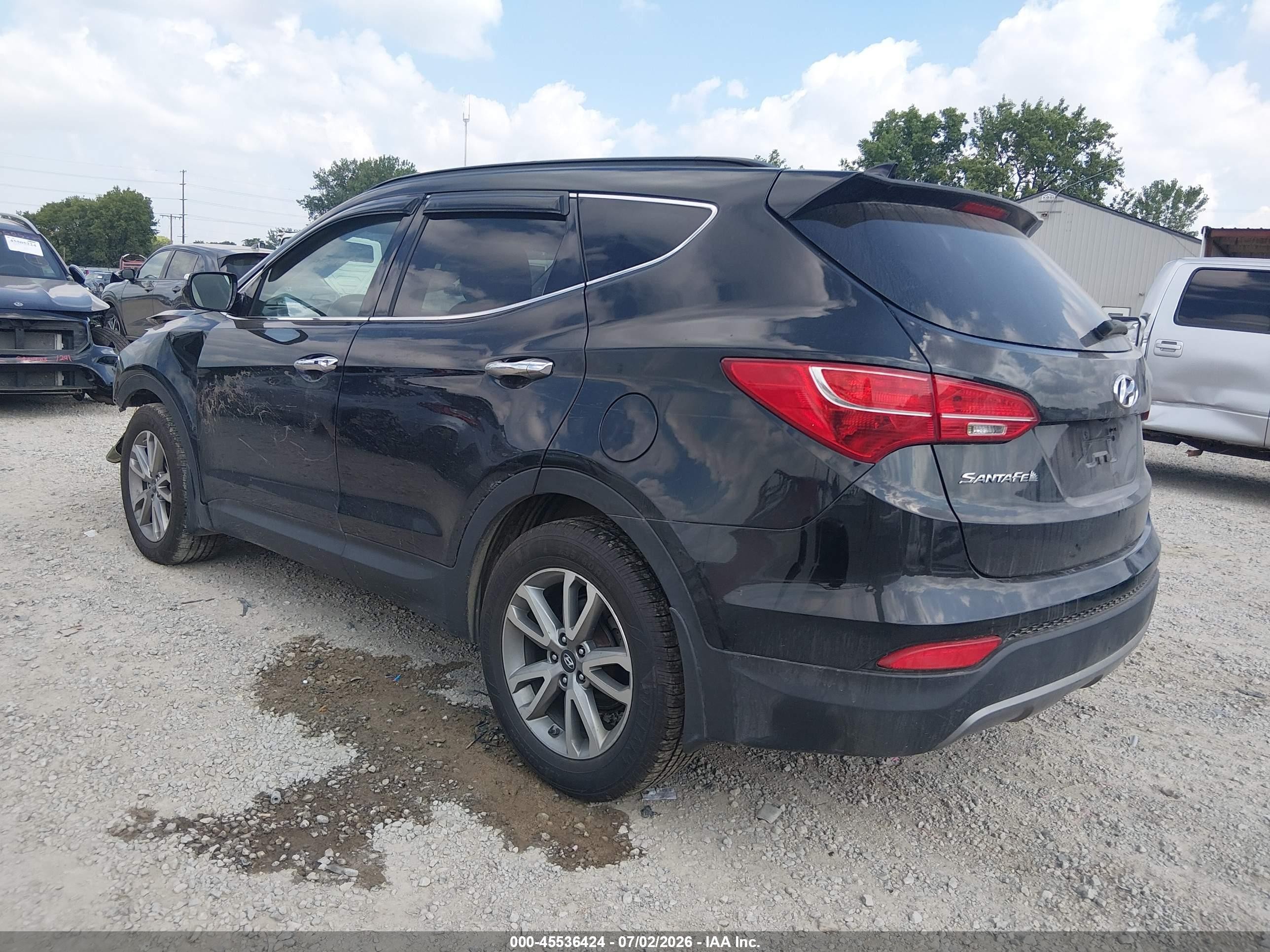 2015 Hyundai Santa Fe Sport 2.0l Turbo Черный vin: 5XYZUDLA0FG265205