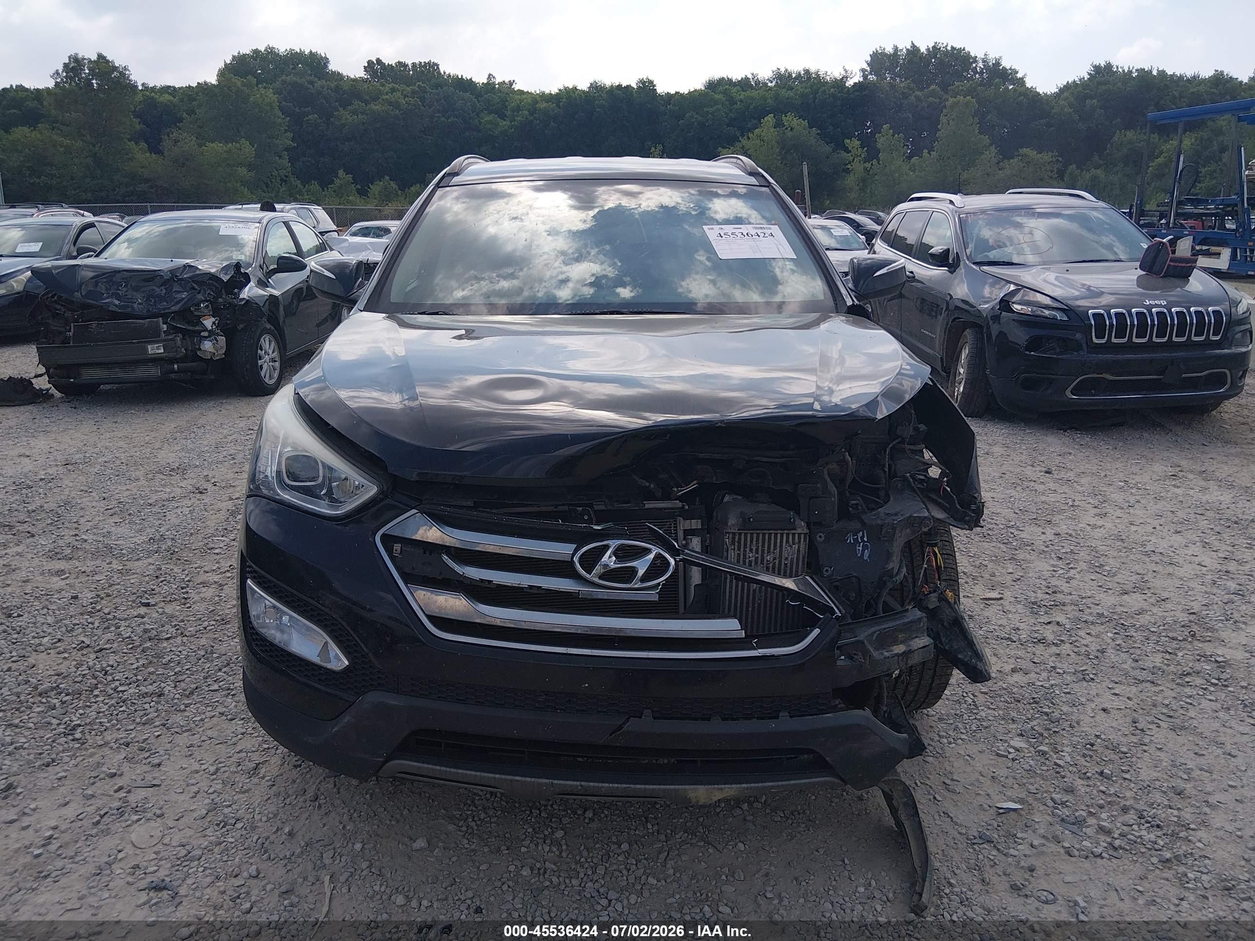 2015 Hyundai Santa Fe Sport 2.0l Turbo Черный vin: 5XYZUDLA0FG265205