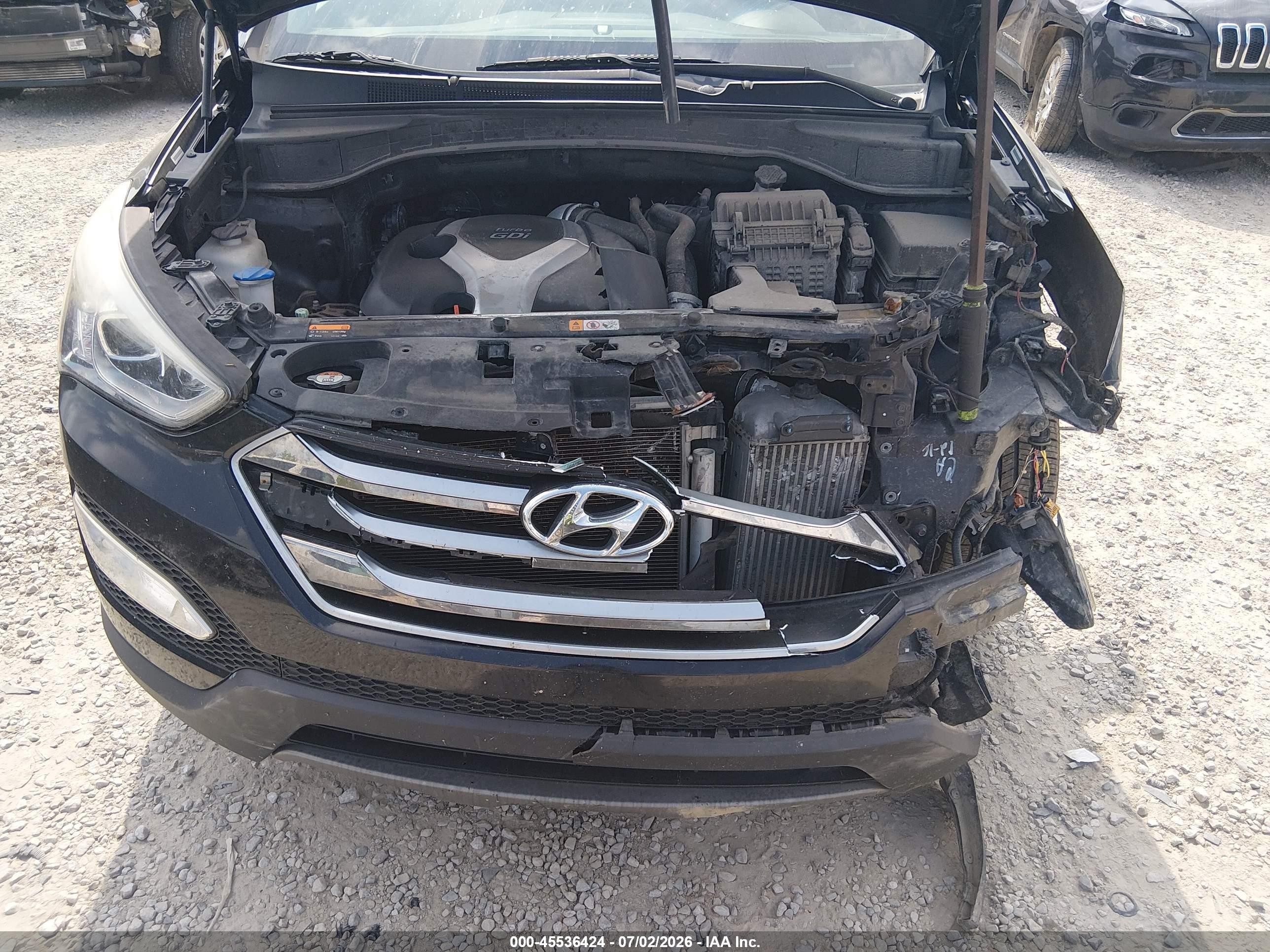 2015 Hyundai Santa Fe Sport 2.0l Turbo Черный vin: 5XYZUDLA0FG265205