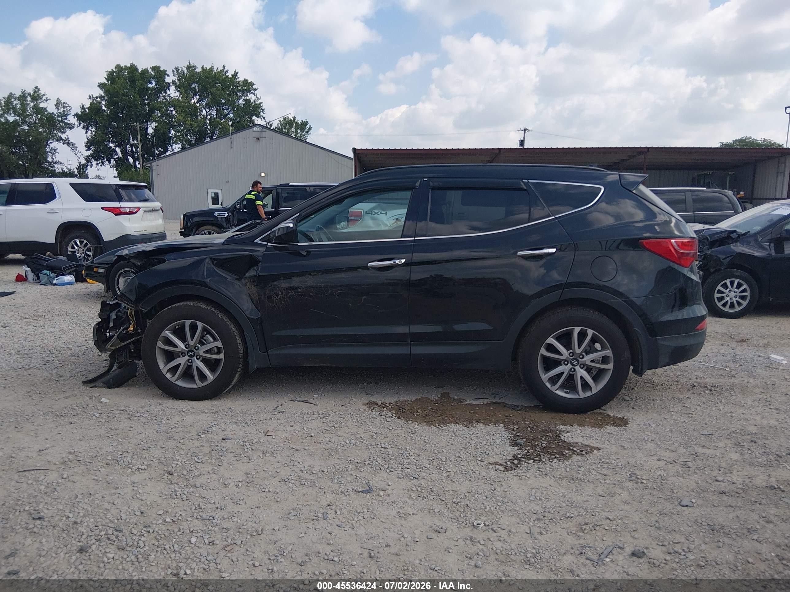 2015 Hyundai Santa Fe Sport 2.0l Turbo Черный vin: 5XYZUDLA0FG265205