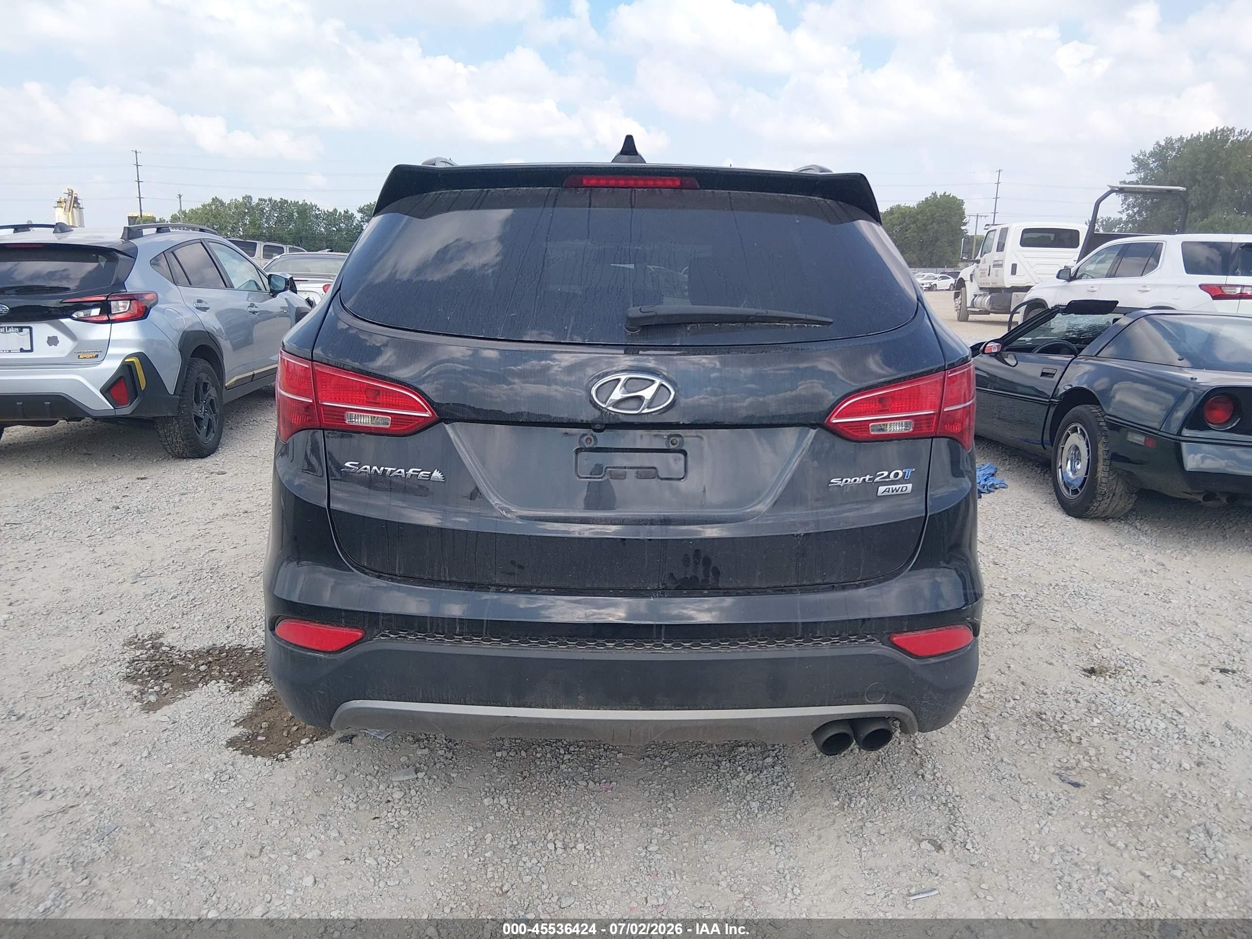 2015 Hyundai Santa Fe Sport 2.0l Turbo Черный vin: 5XYZUDLA0FG265205