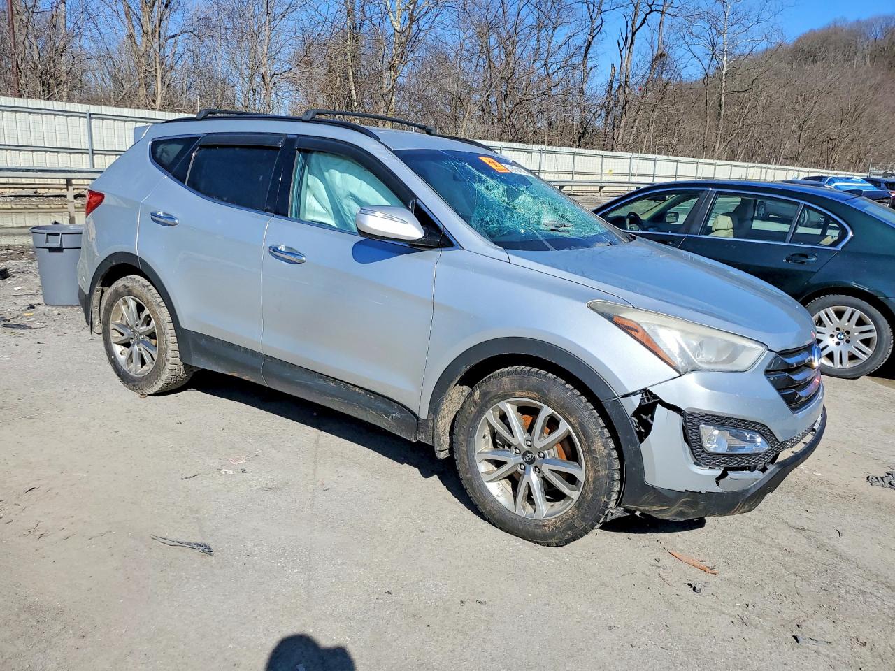 2015 Hyundai Santa Fe Sport 2.0t Silver vin: 5XYZUDLA0FG302334