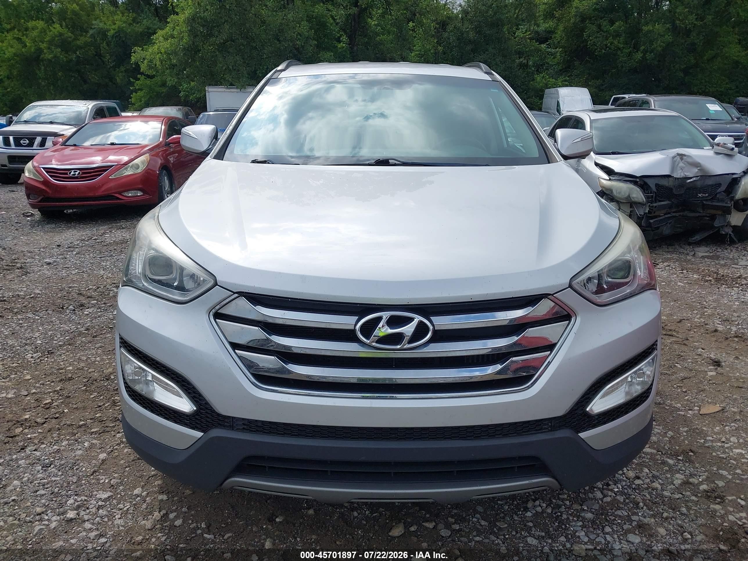 2014 Hyundai Santa Fe Sport 2.0l Turbo Серебряный vin: 5XYZUDLA1EG164351