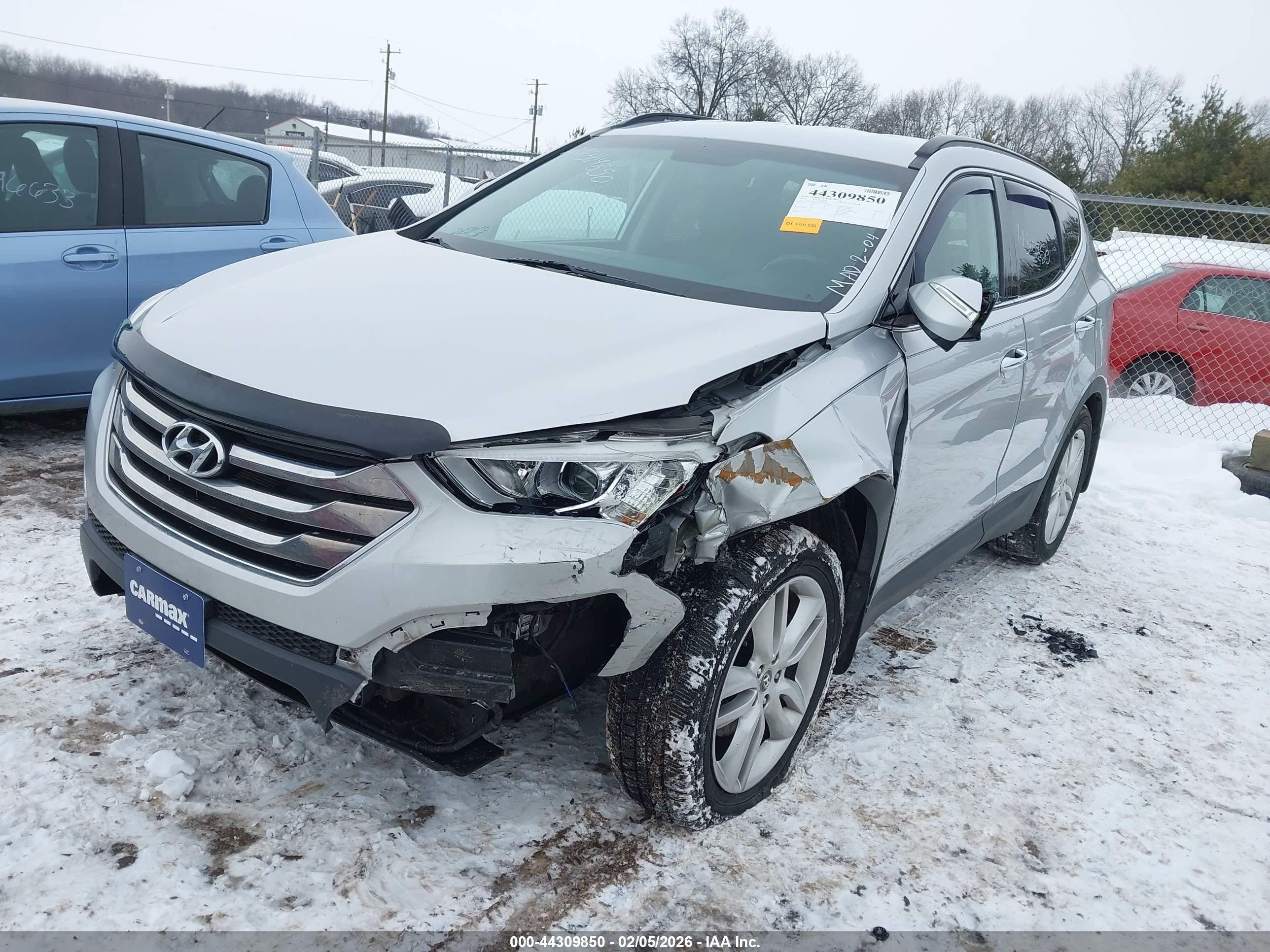 2014 Hyundai Santa Fe Sport 2.0l Turbo Silver vin: 5XYZUDLA1EG189640