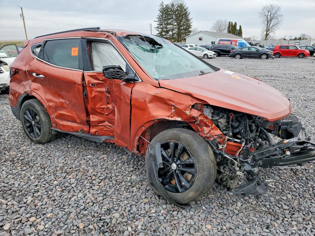 2017 Hyundai Santa Fe Sport Orange vin: 5XYZUDLA1HG502416