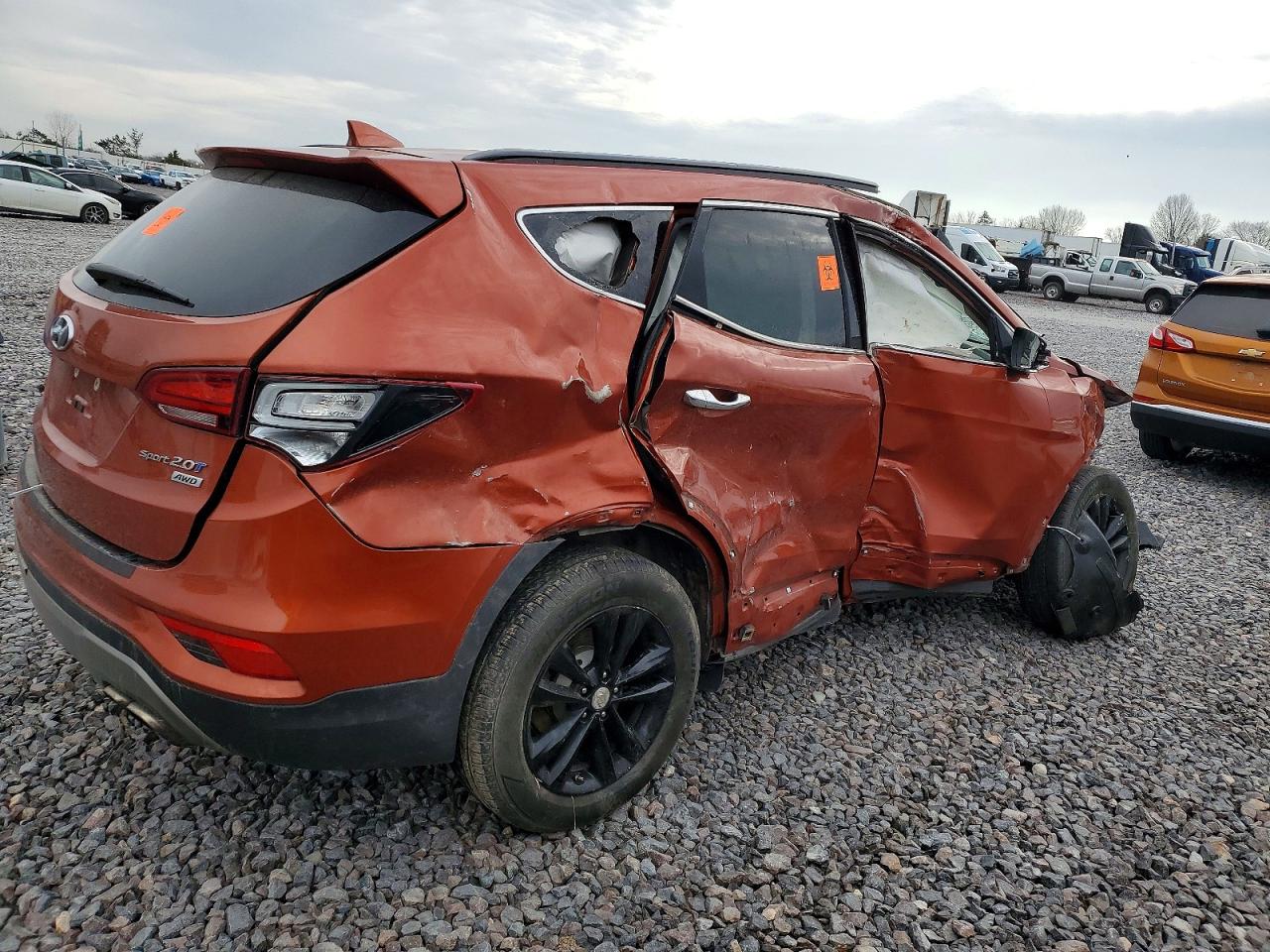 2017 Hyundai Santa Fe Sport Orange vin: 5XYZUDLA1HG502416