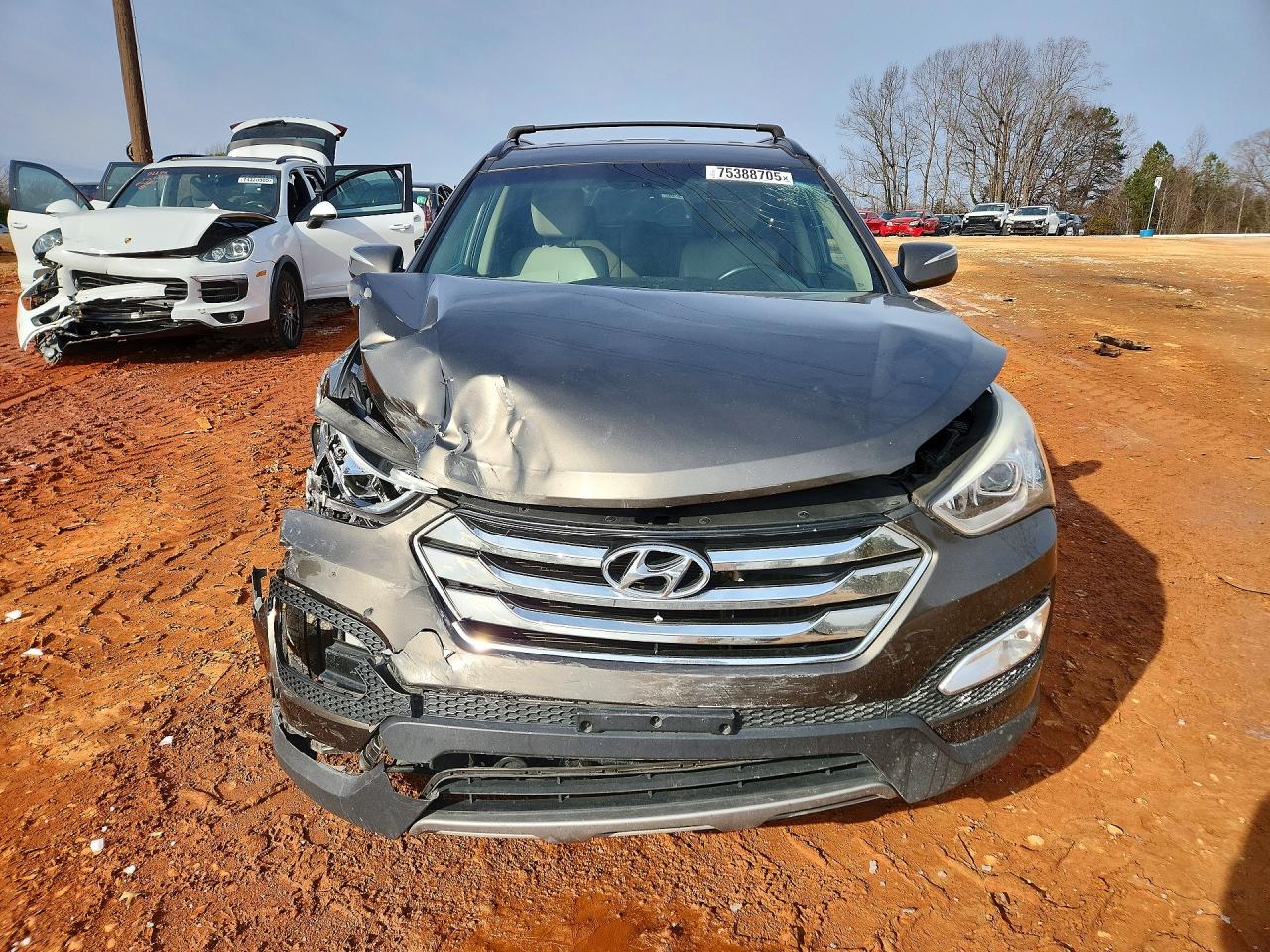 2013 Hyundai Santa Fe Sport Gray vin: 5XYZUDLA2DG045156
