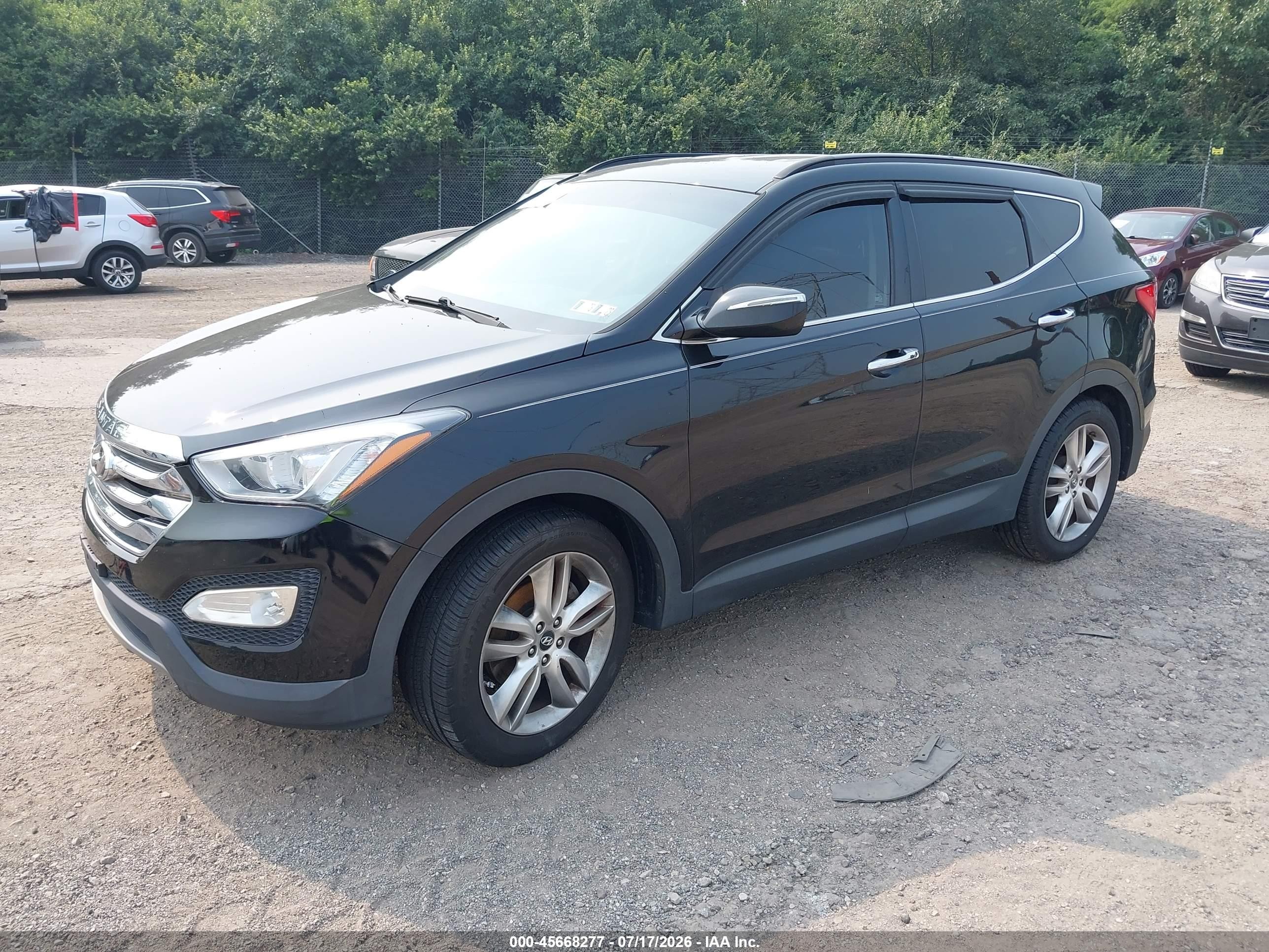 2013 Hyundai Santa Fe Sport 2.0t Black vin: 5XYZUDLA2DG066413