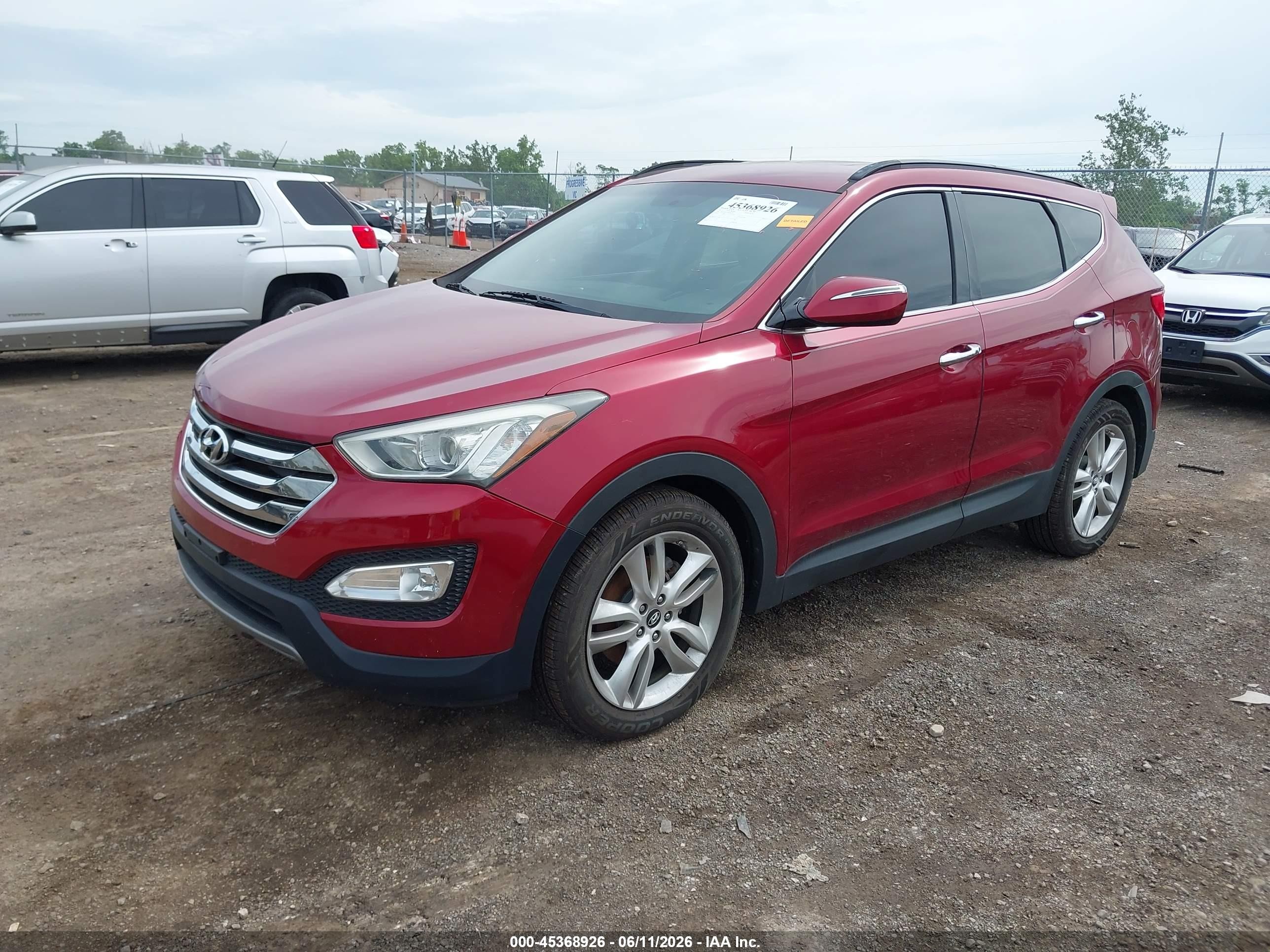 2013 Hyundai Santa Fe Sport 2.0t Красный vin: 5XYZUDLA2DG074317