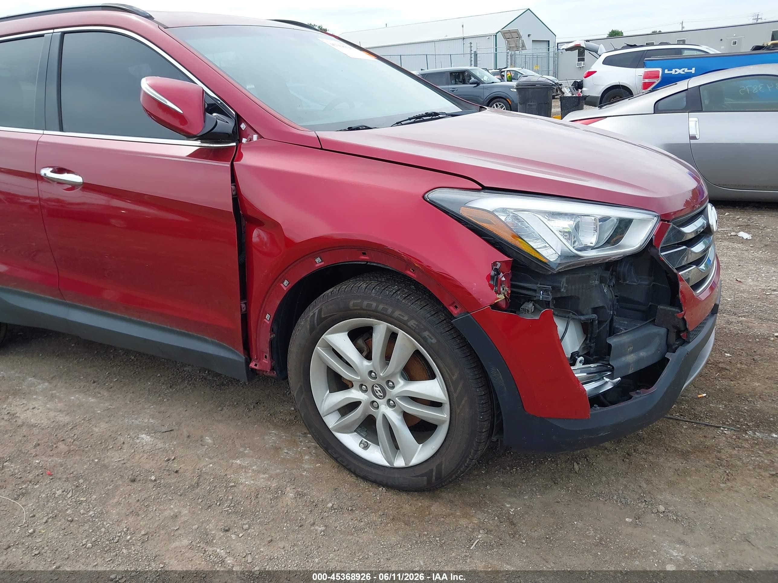2013 Hyundai Santa Fe Sport 2.0t Красный vin: 5XYZUDLA2DG074317