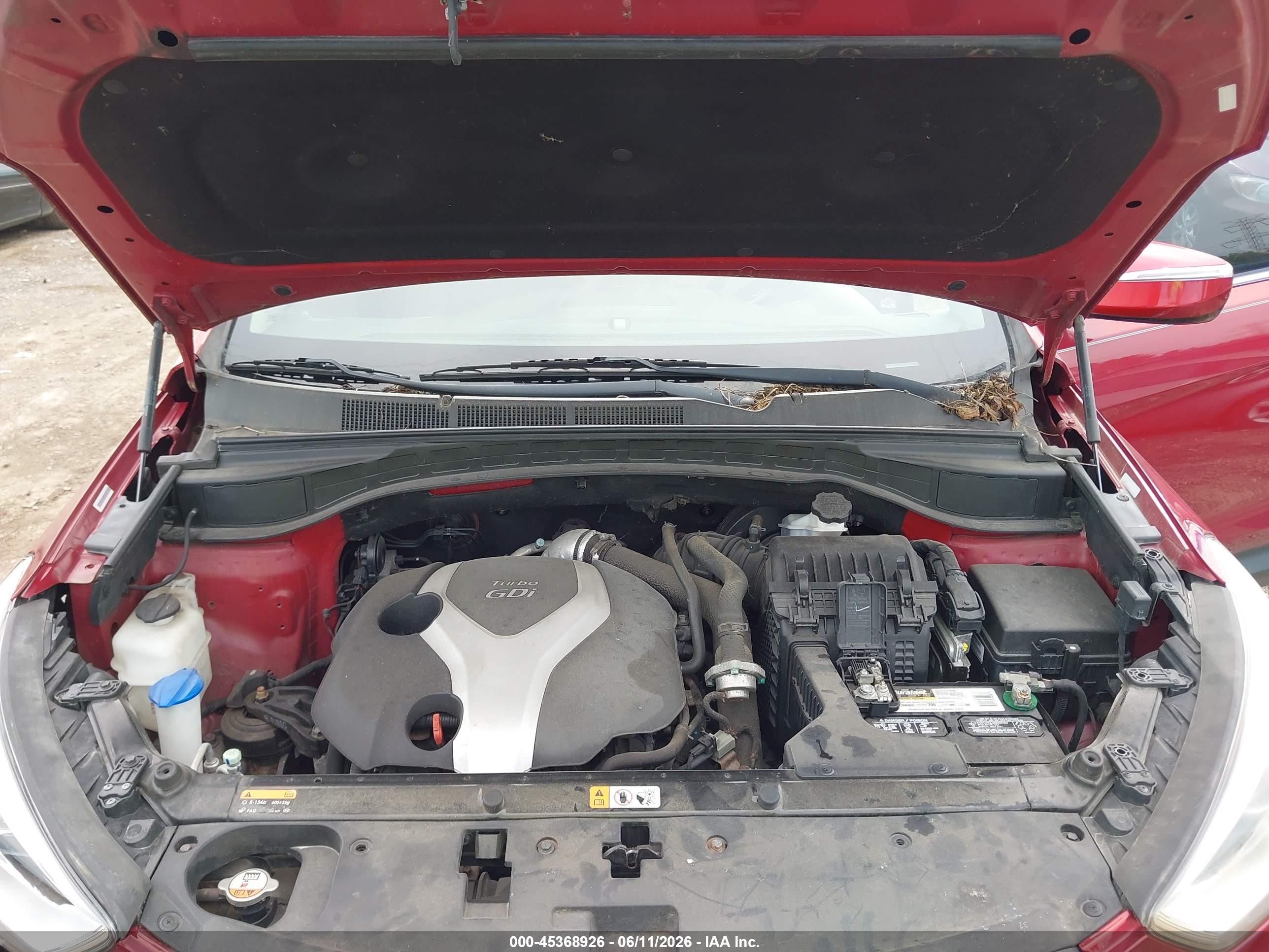 2013 Hyundai Santa Fe Sport 2.0t Красный vin: 5XYZUDLA2DG074317