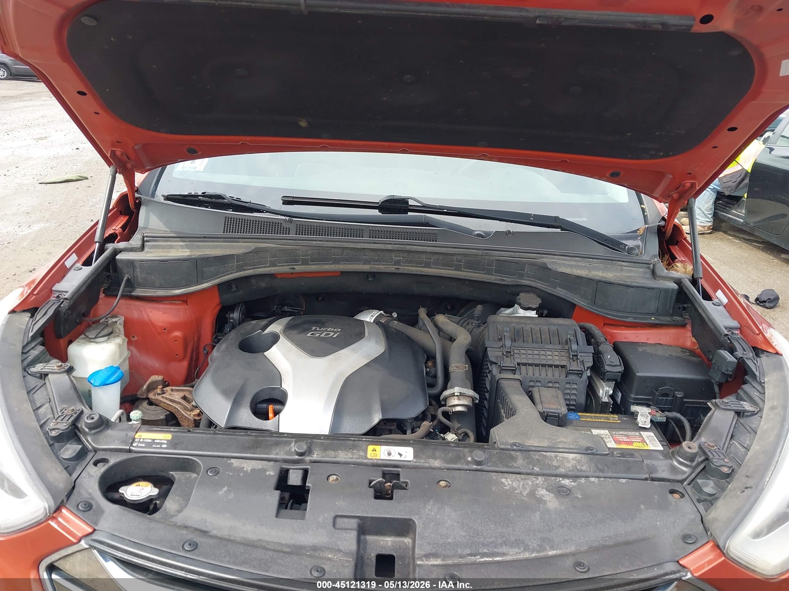 2013 Hyundai Santa Fe Sport 2.0t Orange vin: 5XYZUDLA2DG077010