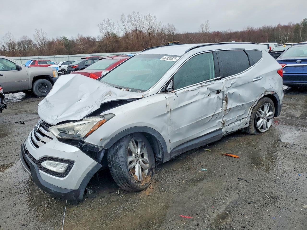2013 Hyundai Santa Fe Sport 2.0t Silver vin: 5XYZUDLA2DG084720