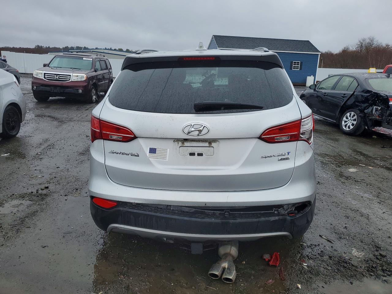 2013 Hyundai Santa Fe Sport 2.0t Silver vin: 5XYZUDLA2DG084720