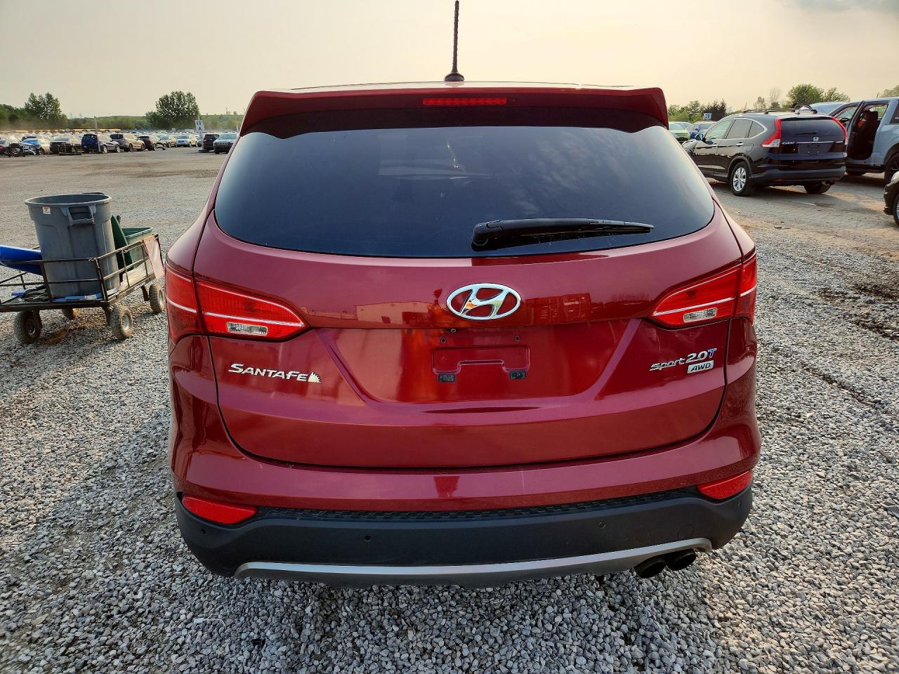 2013 Hyundai Santa Fe Sport 2.0t Red vin: 5XYZUDLA3DG018337