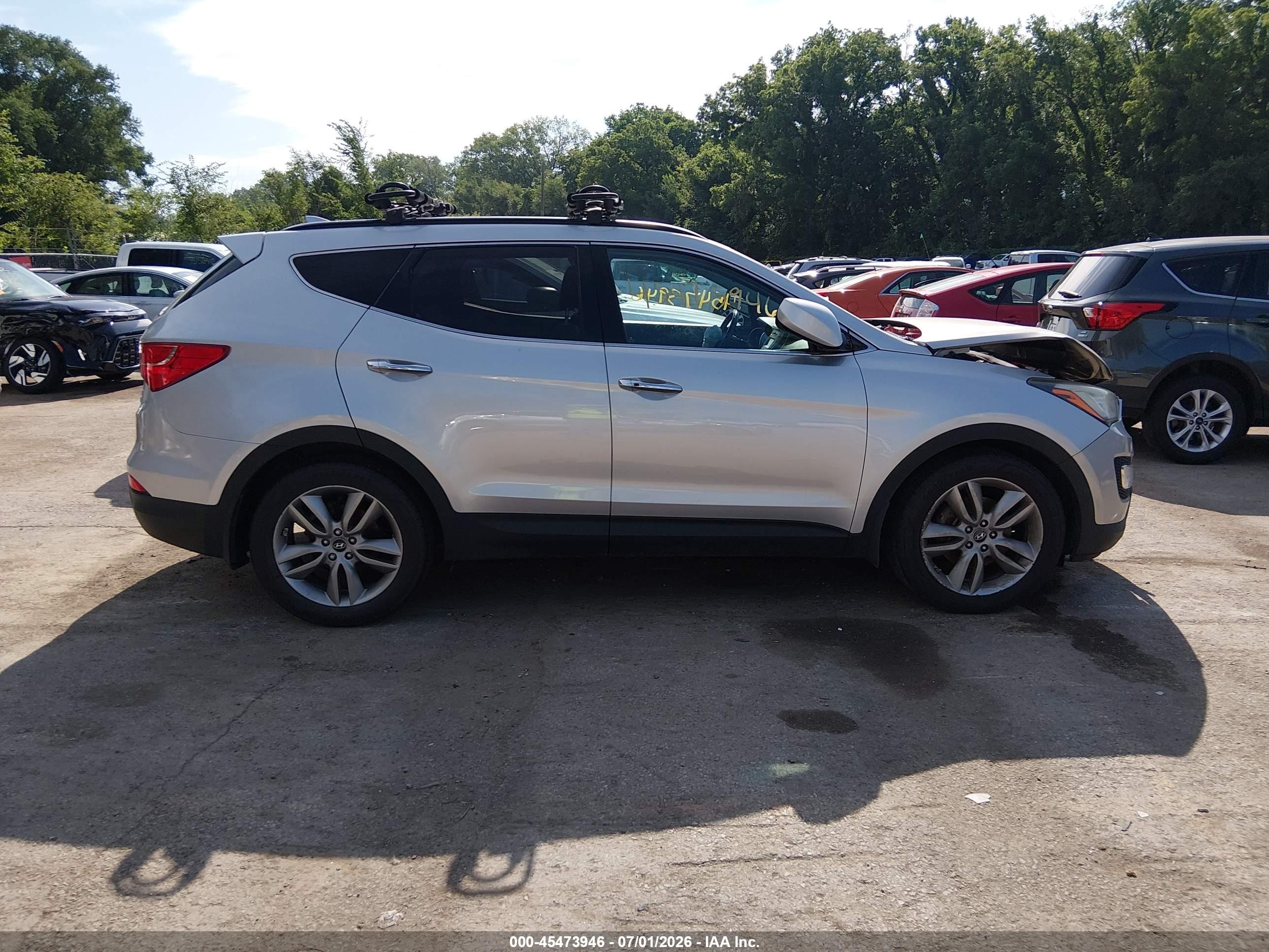 2013 Hyundai Santa Fe Sport 2.0t Silver vin: 5XYZUDLA3DG051936