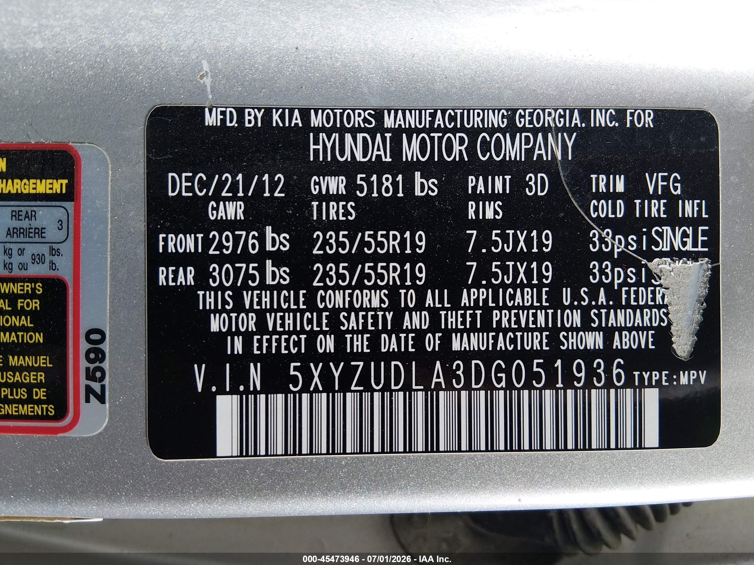 2013 Hyundai Santa Fe Sport 2.0t Silver vin: 5XYZUDLA3DG051936