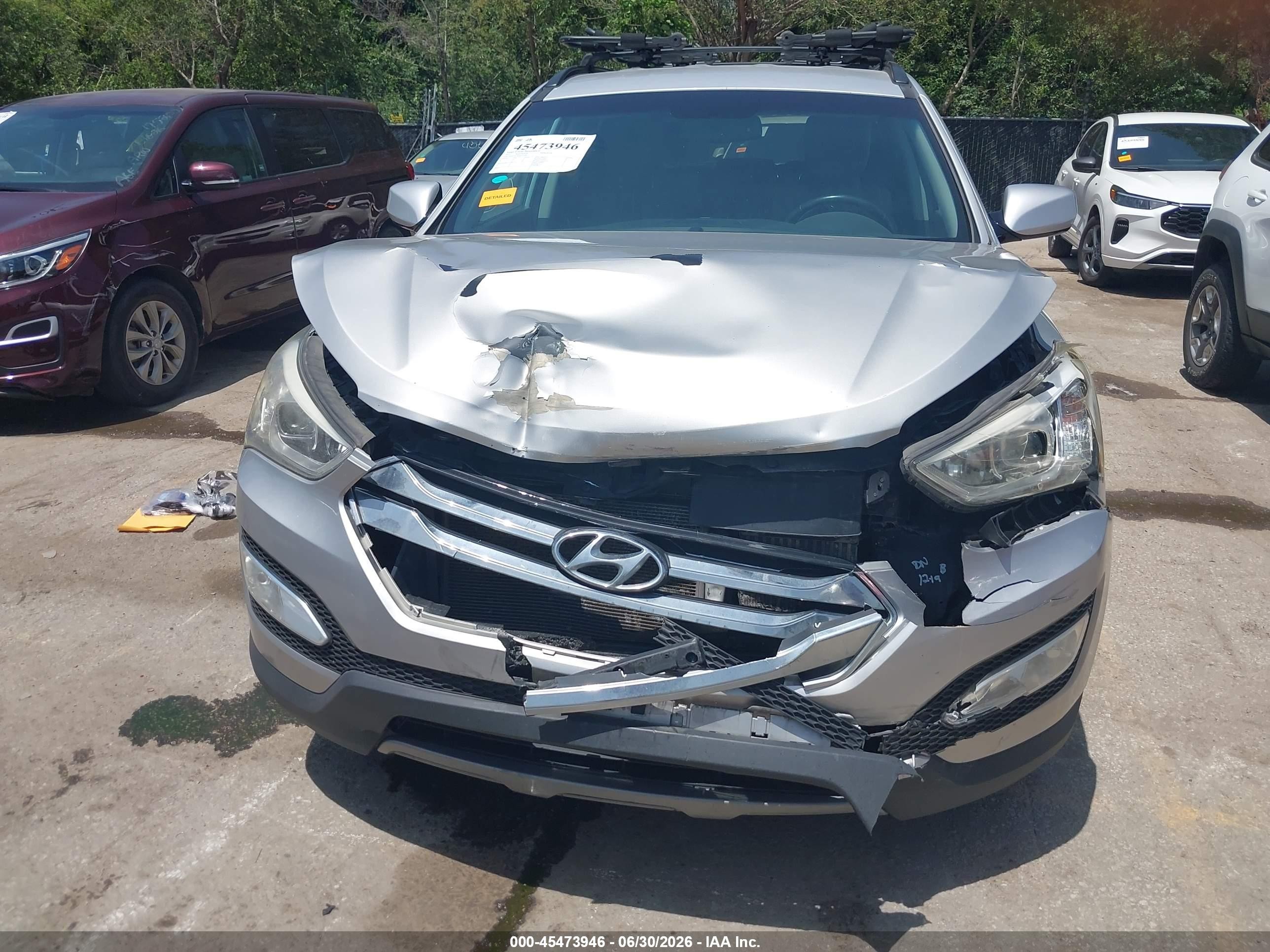 2013 Hyundai Santa Fe Sport 2.0t Silver vin: 5XYZUDLA3DG051936