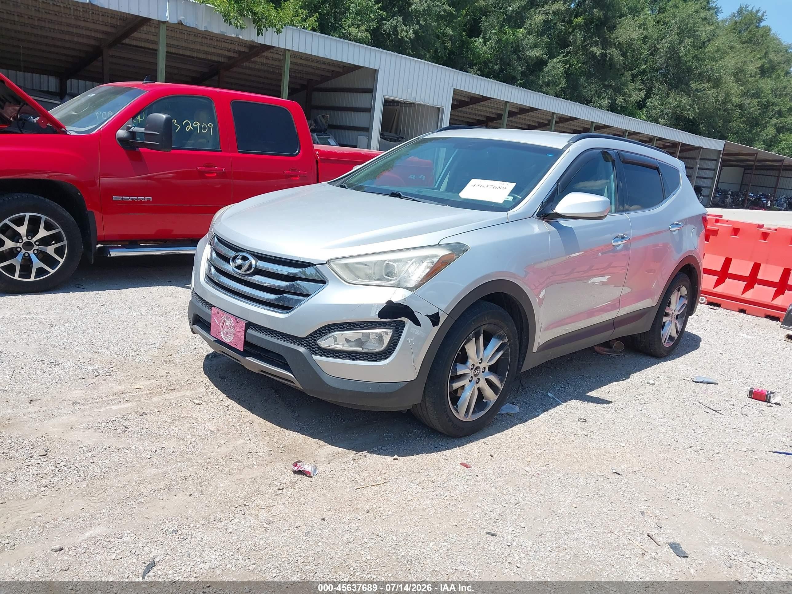 2013 Hyundai Santa Fe Sport 2.0t Серебряный vin: 5XYZUDLA3DG053590