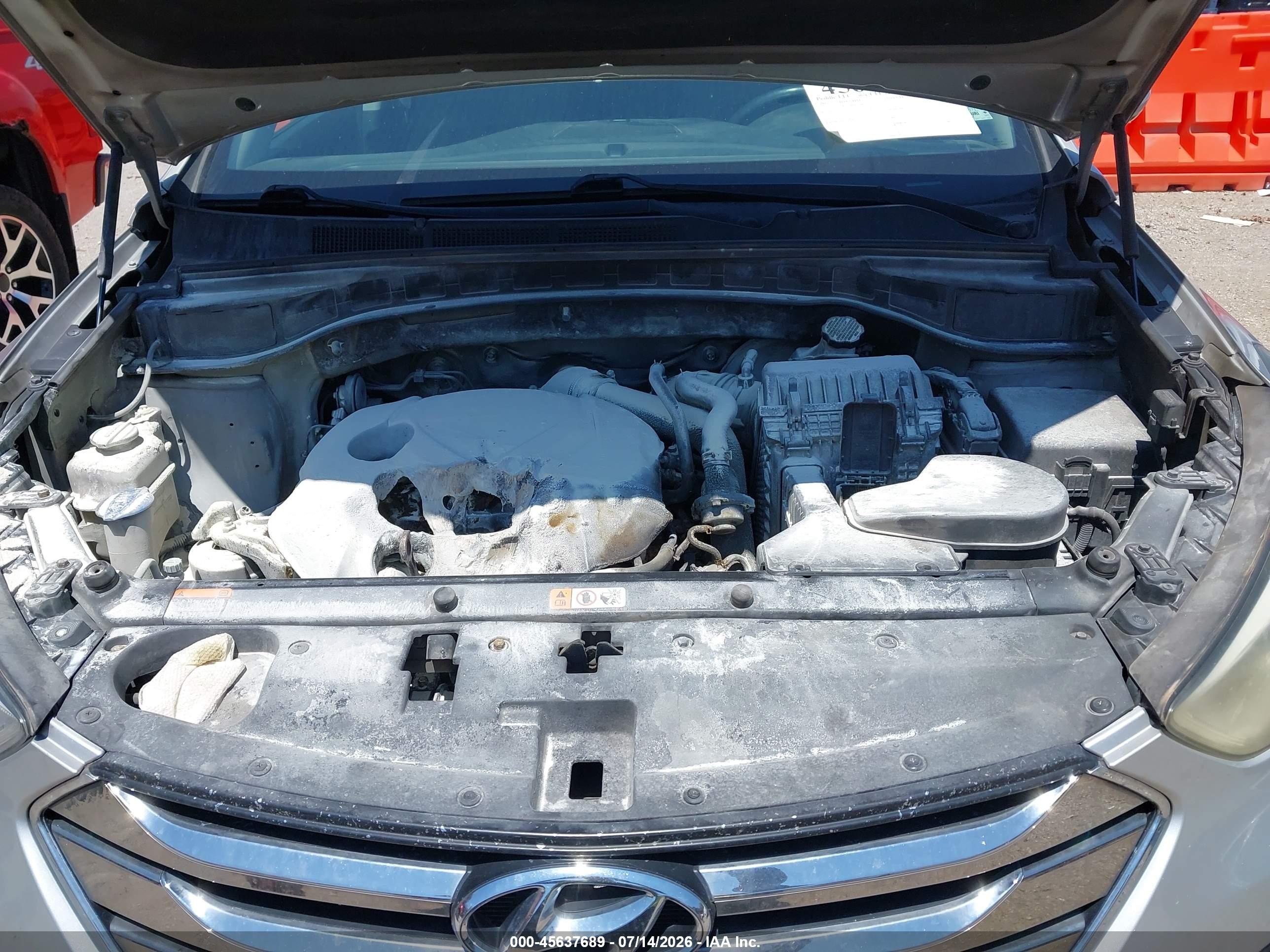 2013 Hyundai Santa Fe Sport 2.0t Серебряный vin: 5XYZUDLA3DG053590