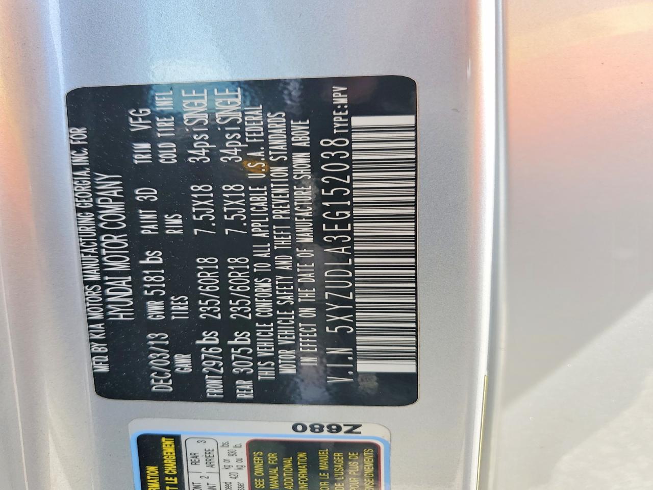 2014 Hyundai Santa Fe Sport 2.0t Silver vin: 5XYZUDLA3EG152038