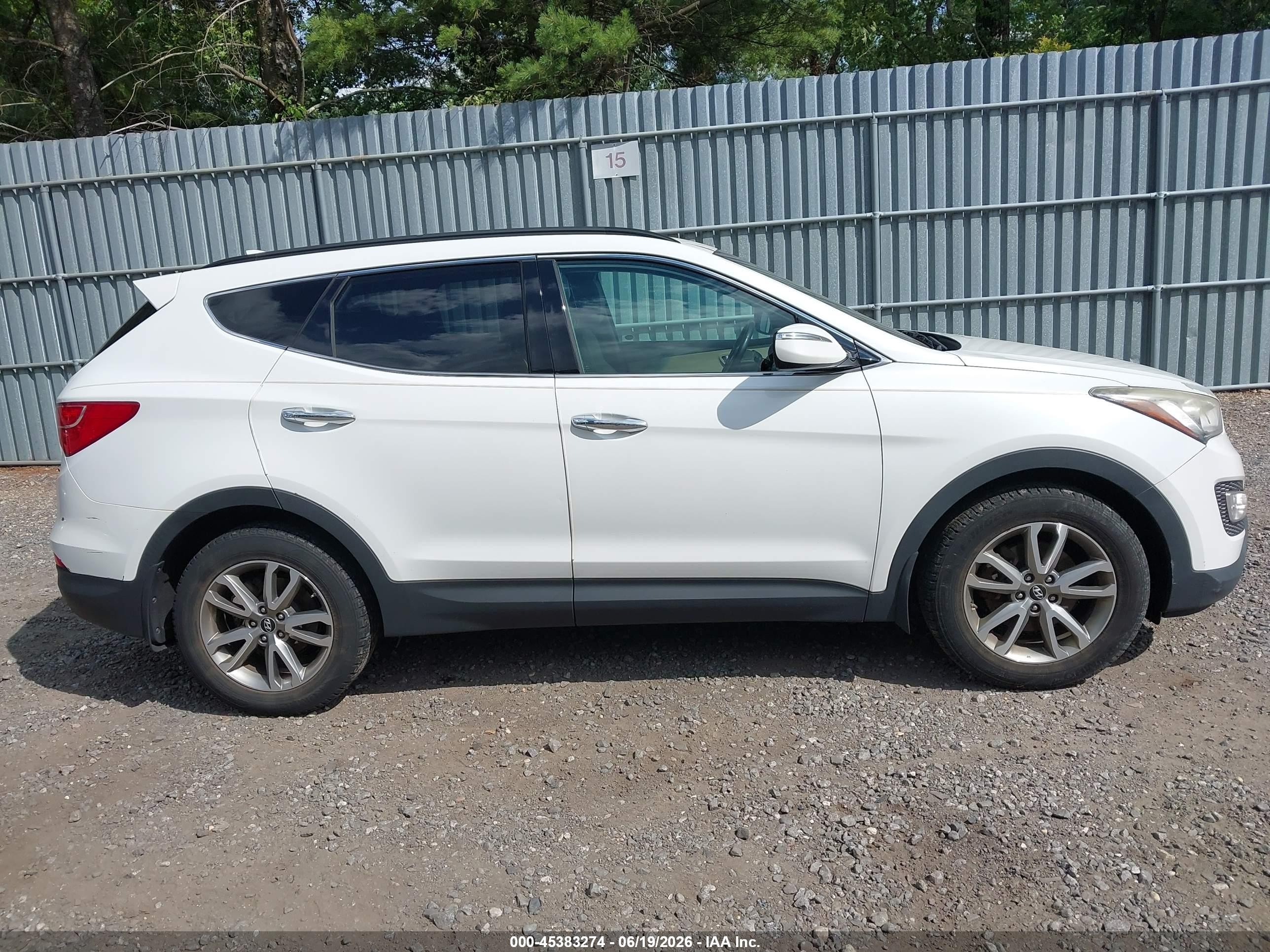 2014 Hyundai Santa Fe Sport 2.0l Turbo White vin: 5XYZUDLA3EG173407